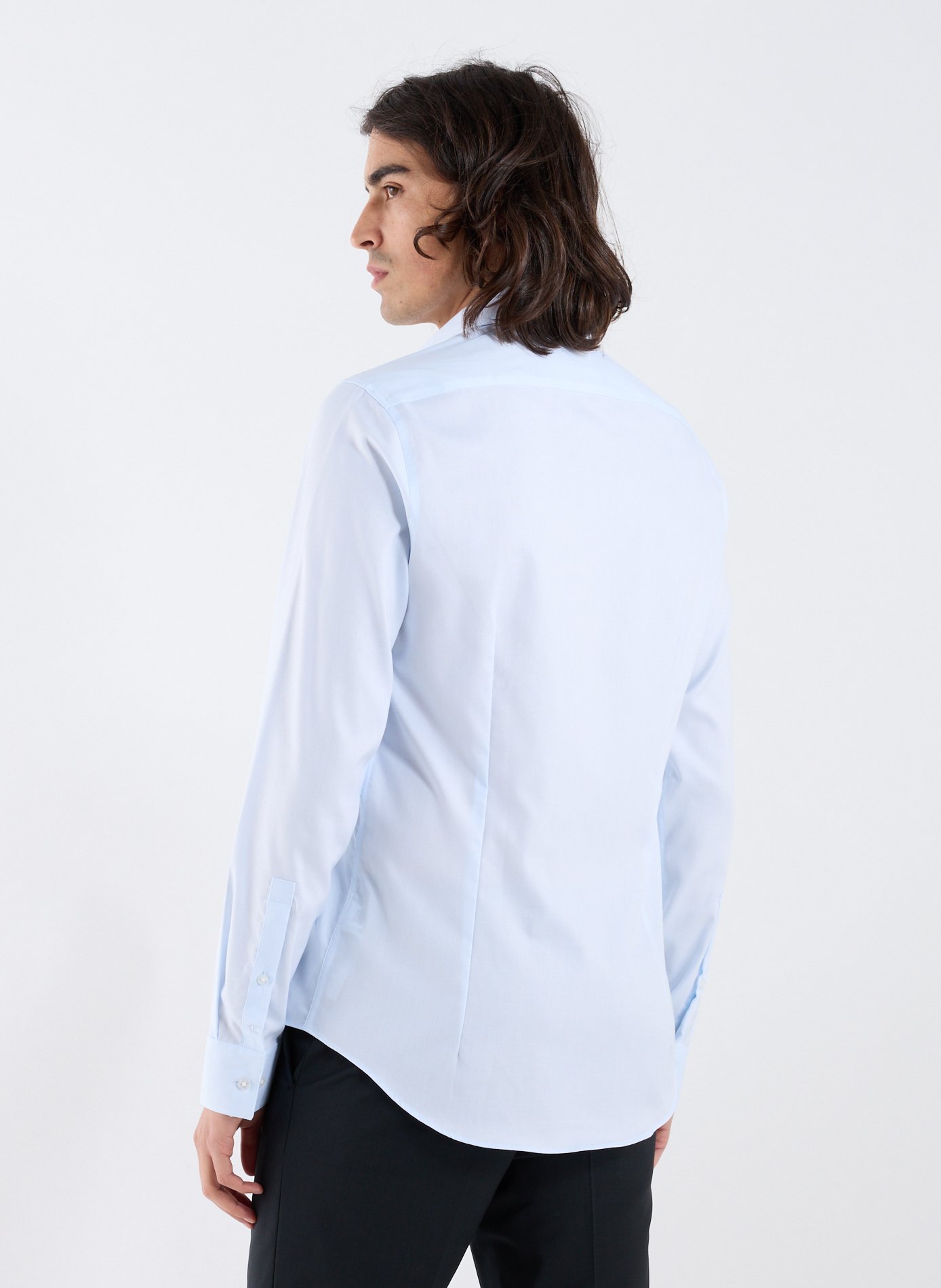 Chemise slim en coton mélangé CALVIN KLEIN Bleu