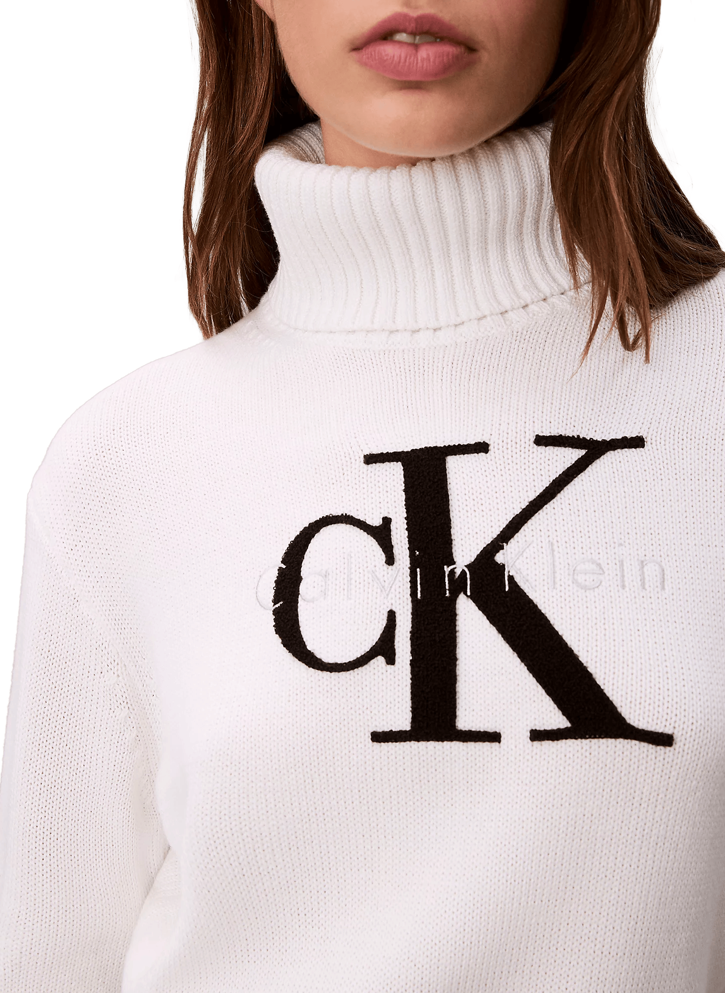 Logo knit jumper  CALVIN KLEIN White