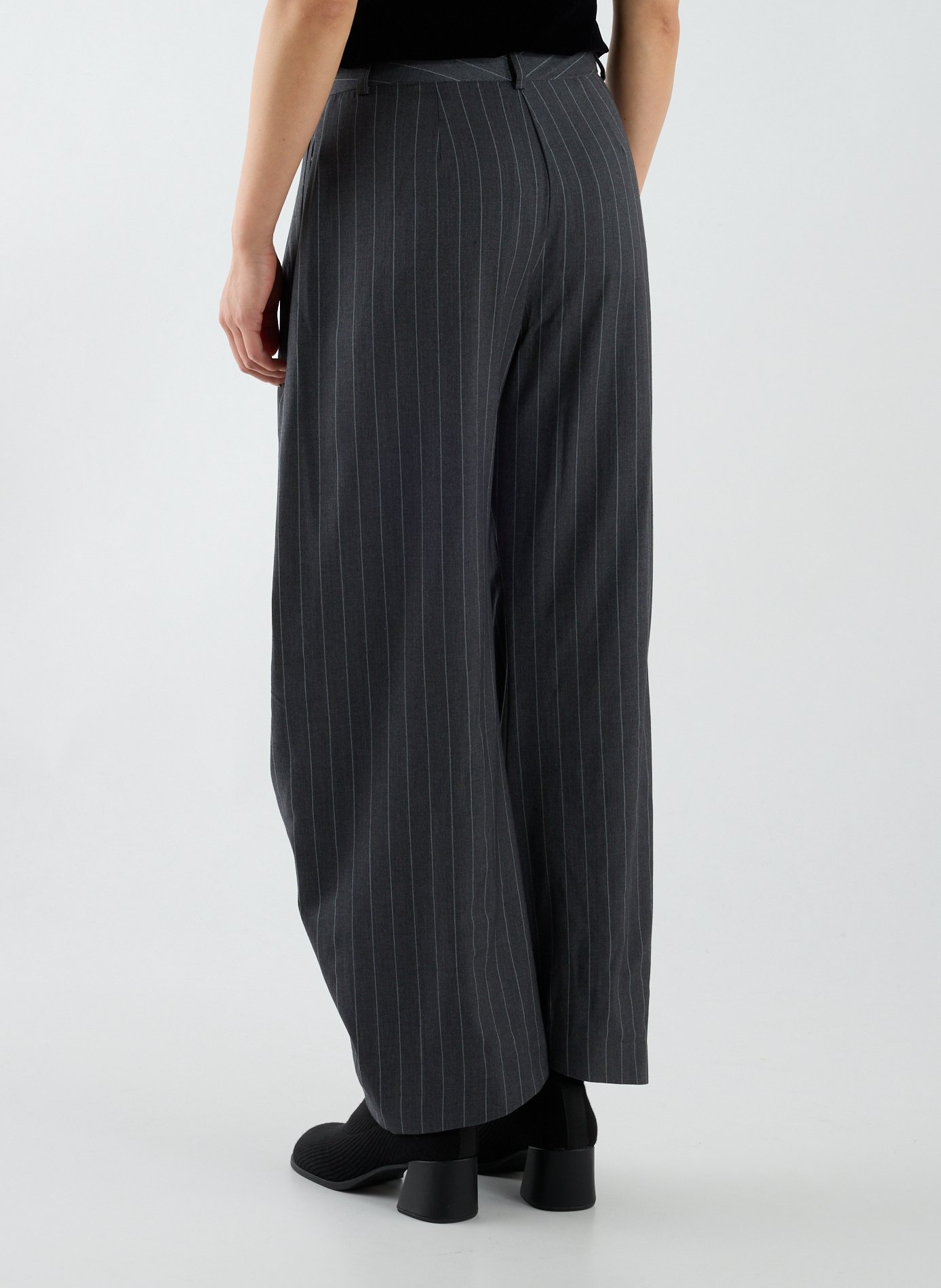 Pantalon large rayé Tsbina TOPSHOP Gris