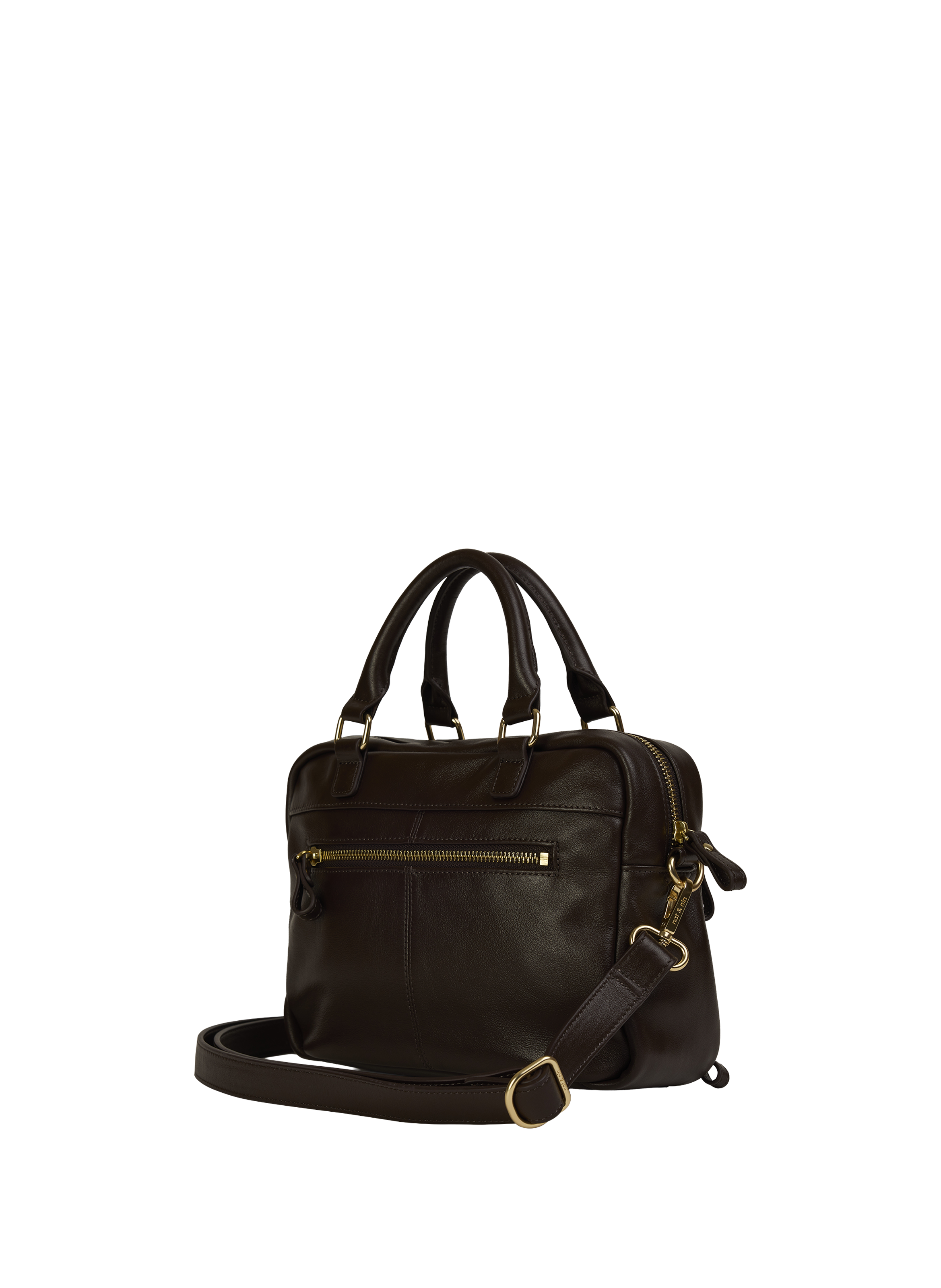 Mini Macy leather bag NAT & NIN Brown