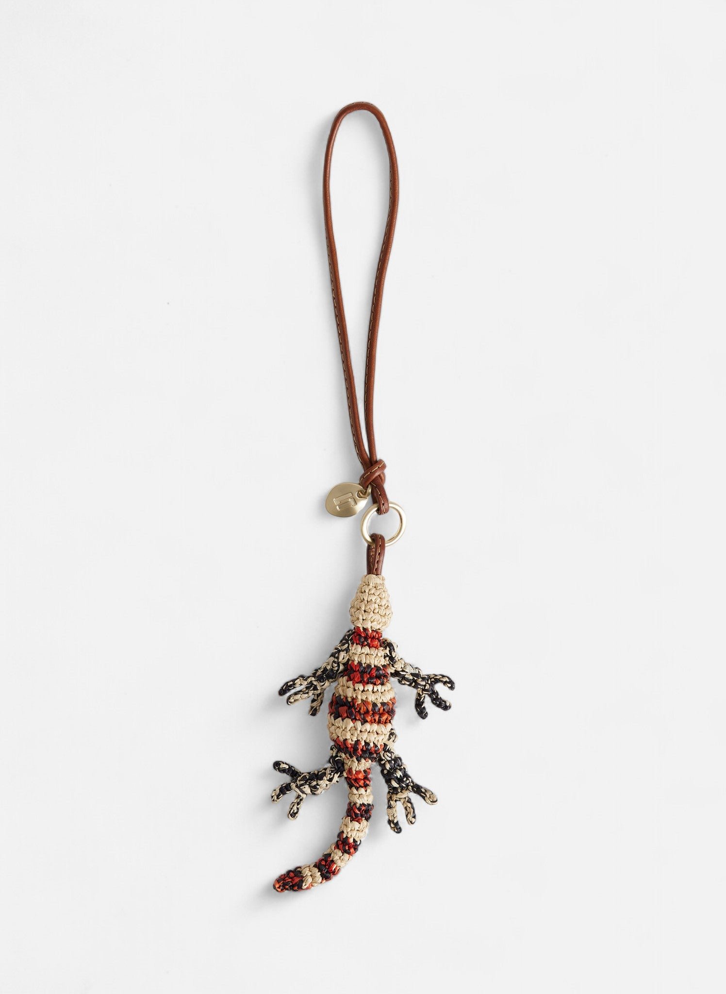 Bijou de sac lézard en raphia naturel et cuir lisse végétal LE TANNEUR Orange