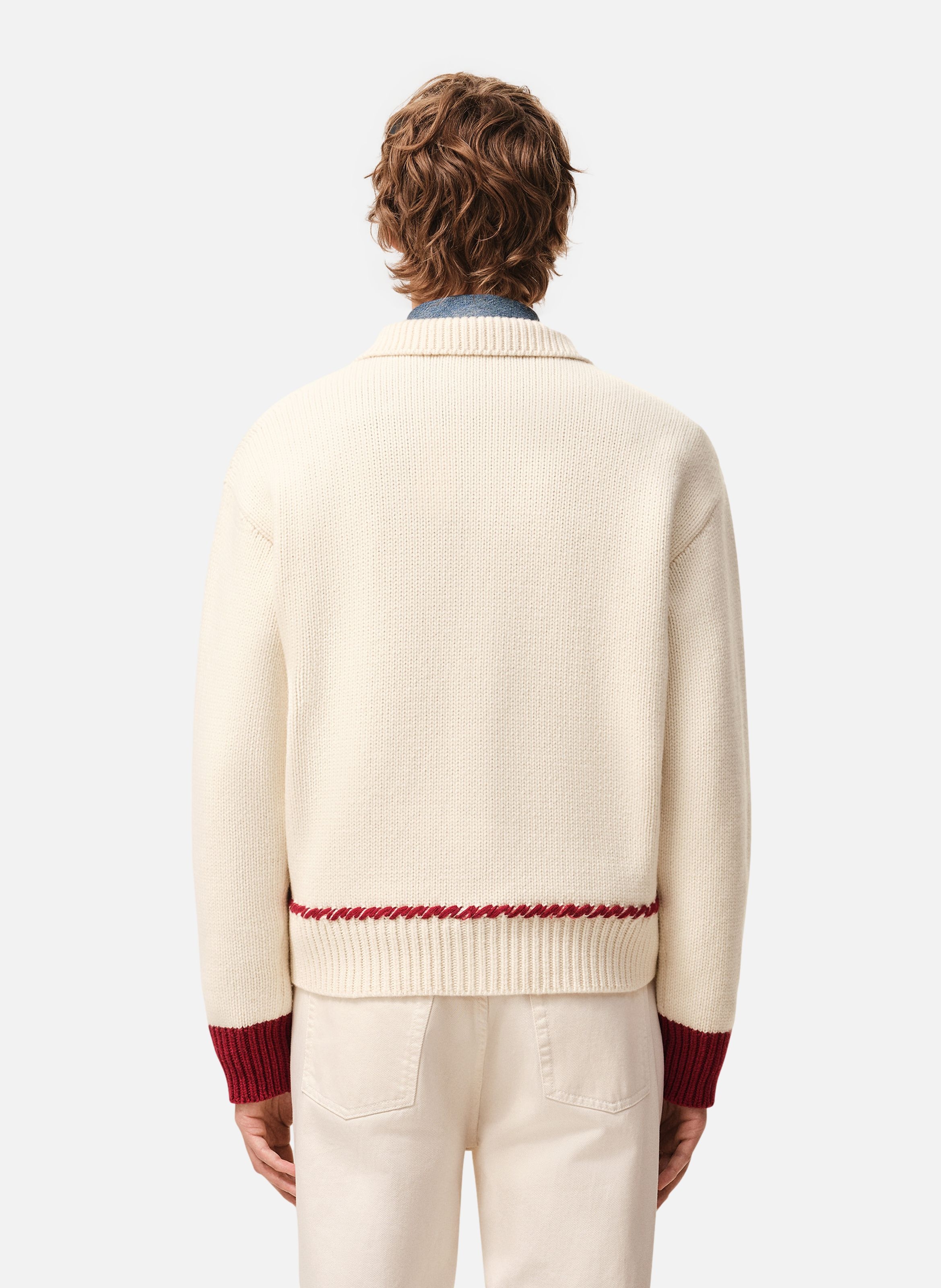 Cardigan ami de coeur unisexe en laine AMI PARIS Blanc