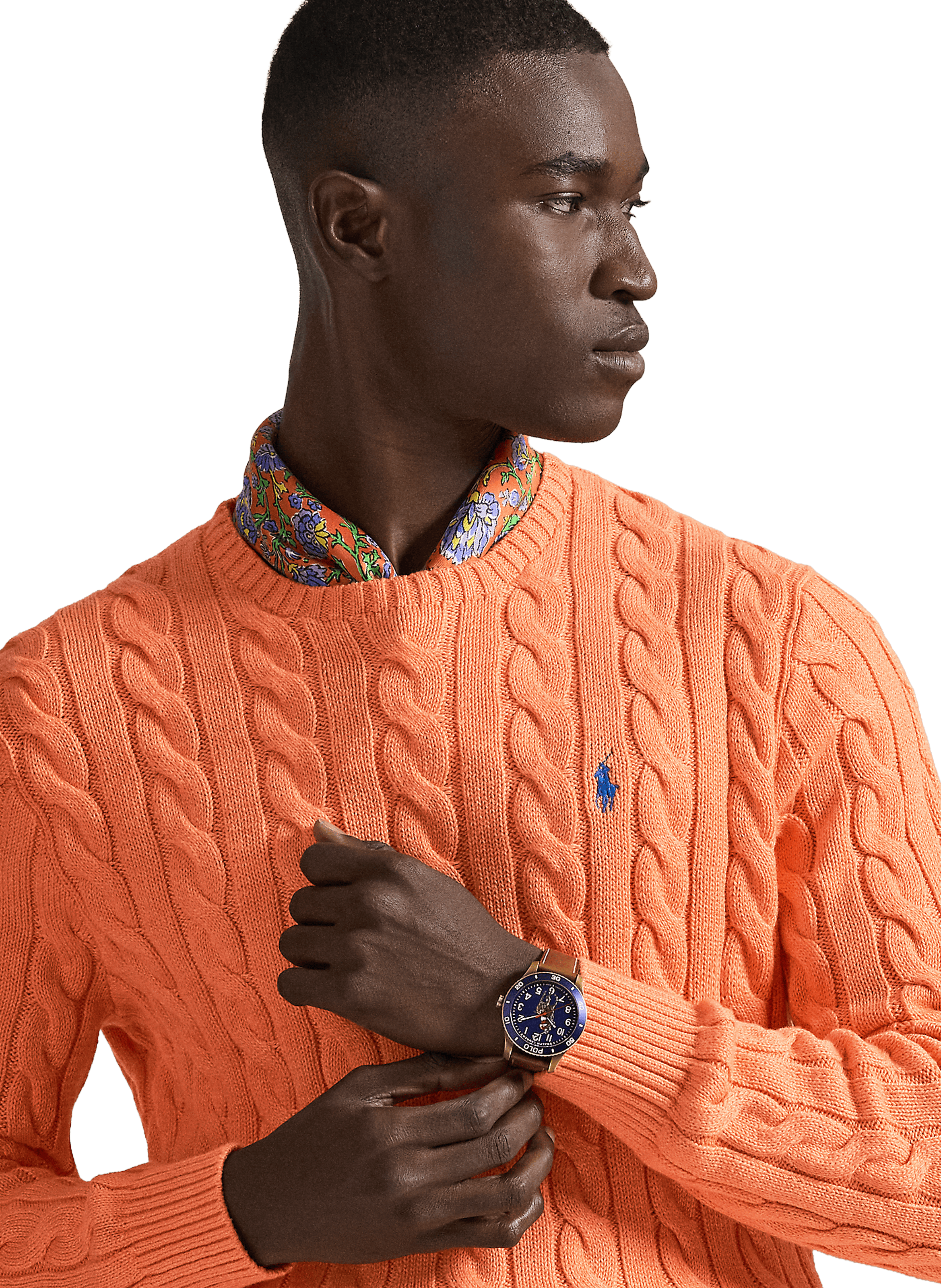 Cable knit jumper POLO RALPH LAUREN Orange