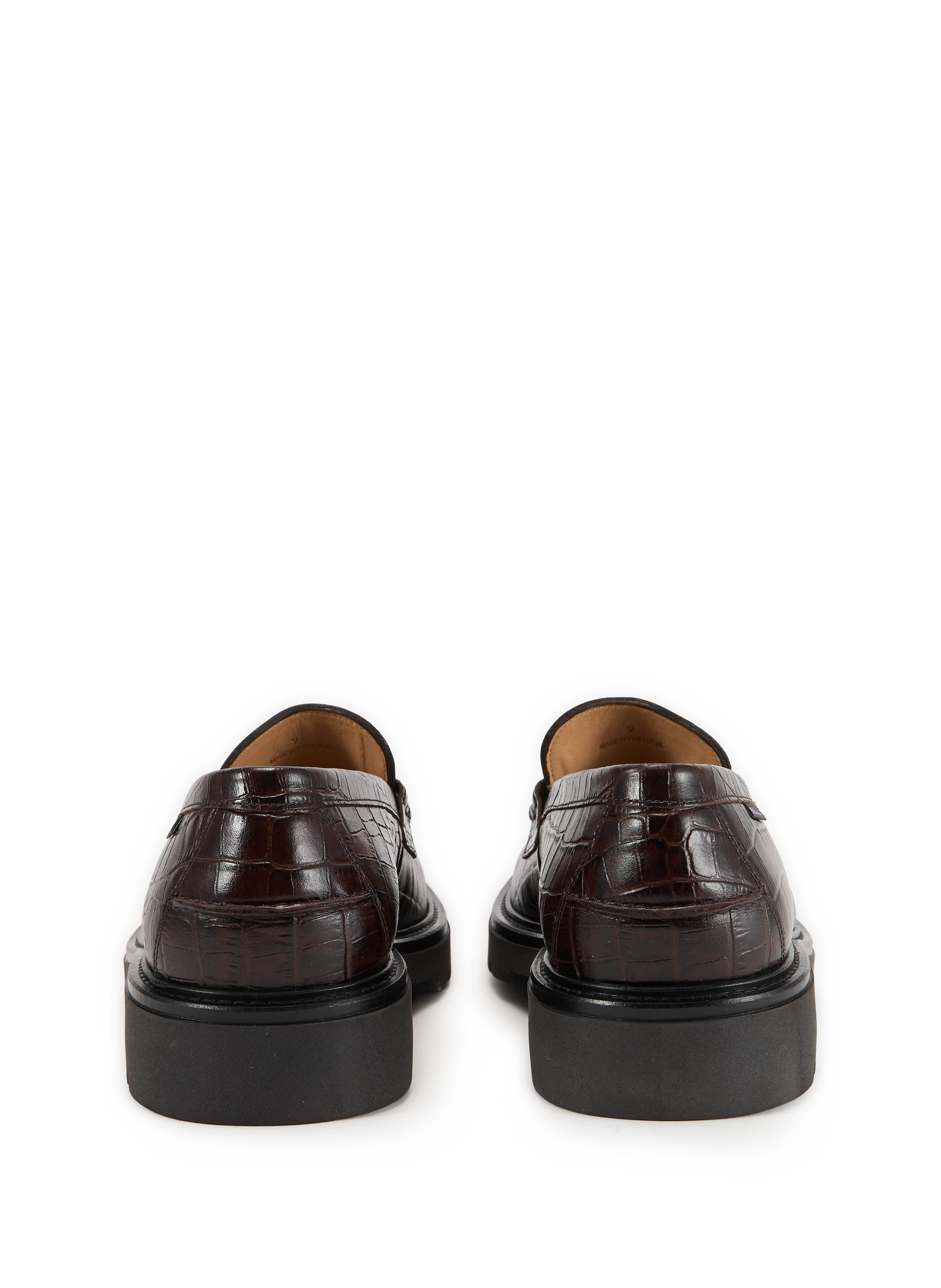 Mocassins Bolzano embossés croco en cuir PAUL SMITH Marron