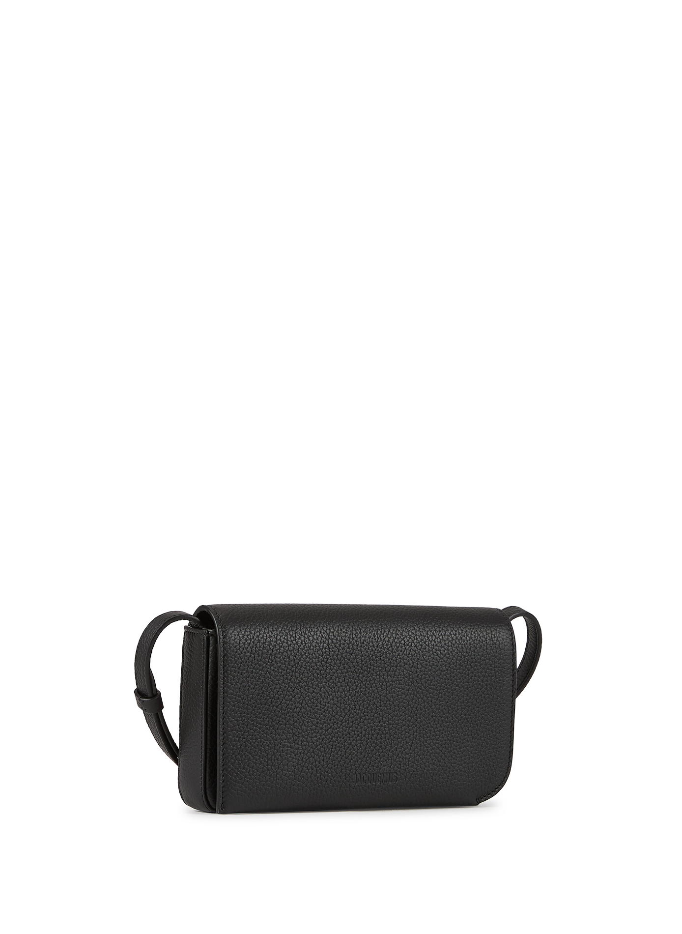 Sac à bandoulière grainé en coton JACQUEMUS Noir