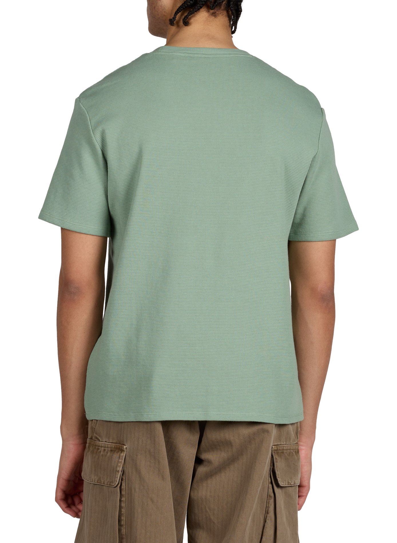 T-shirt à col rond en coton piqué mélangé BOSS Vert