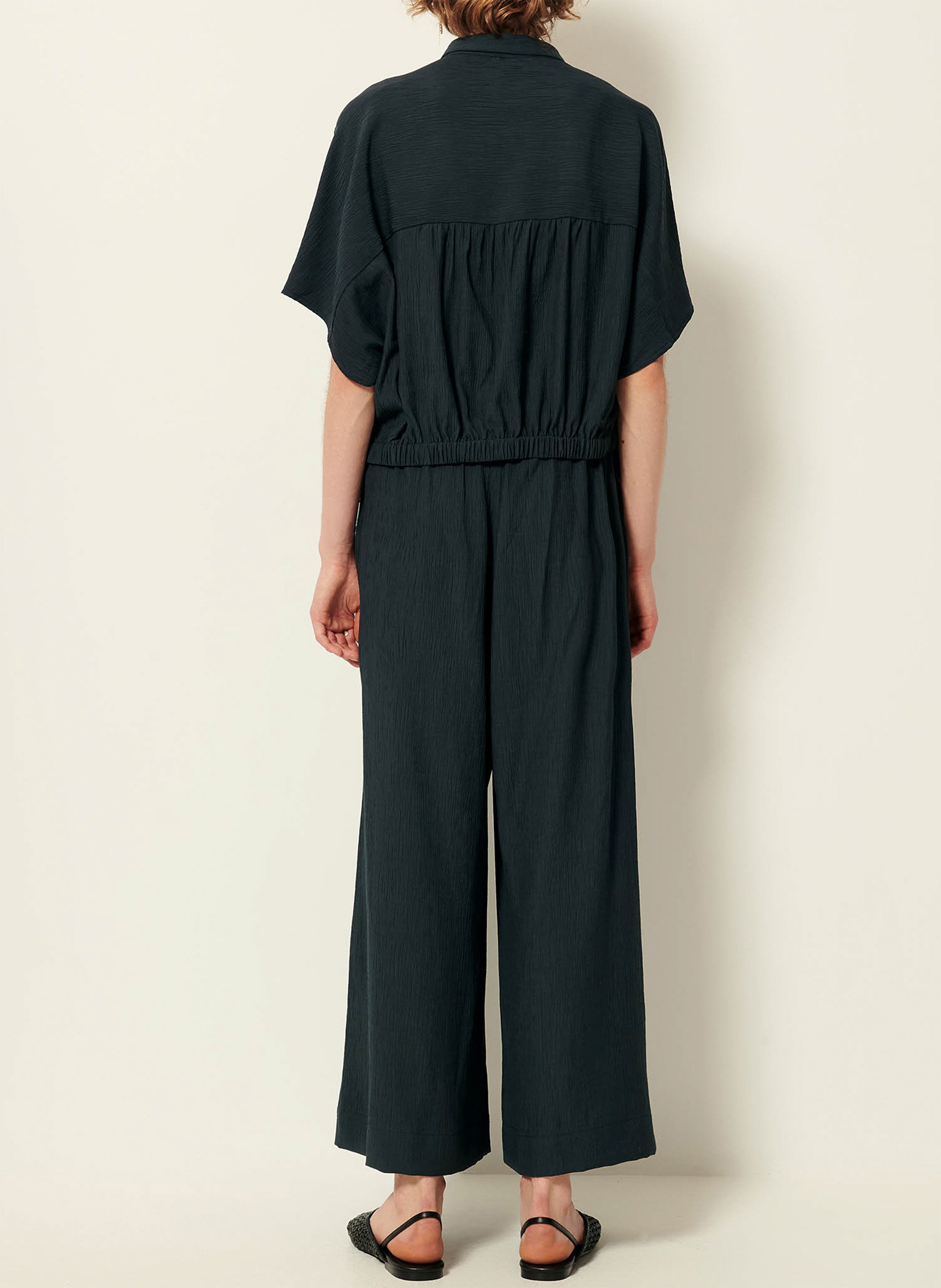 Pantalon large 7/8ème en linon antique isla minima SESSUN Vert