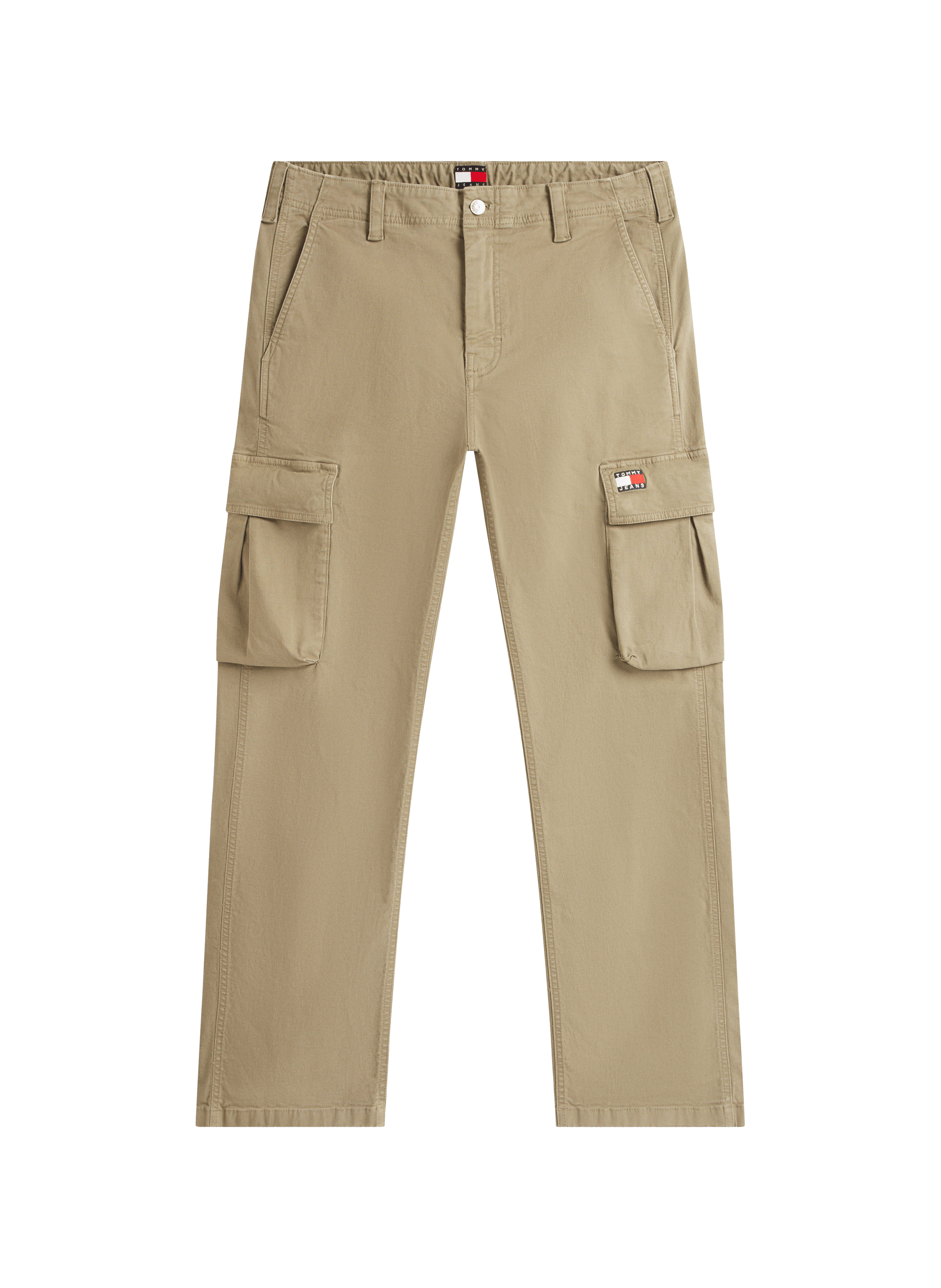 Straight cargo pants in mixed cotton TOMMY HILFIGER Khaki