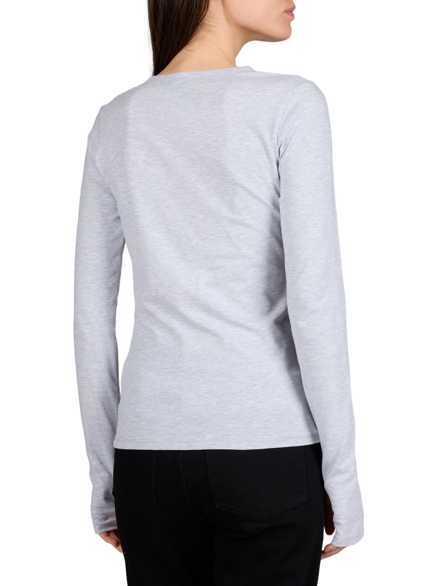 Top à boutons en coton mélangé TOPSHOP Gris