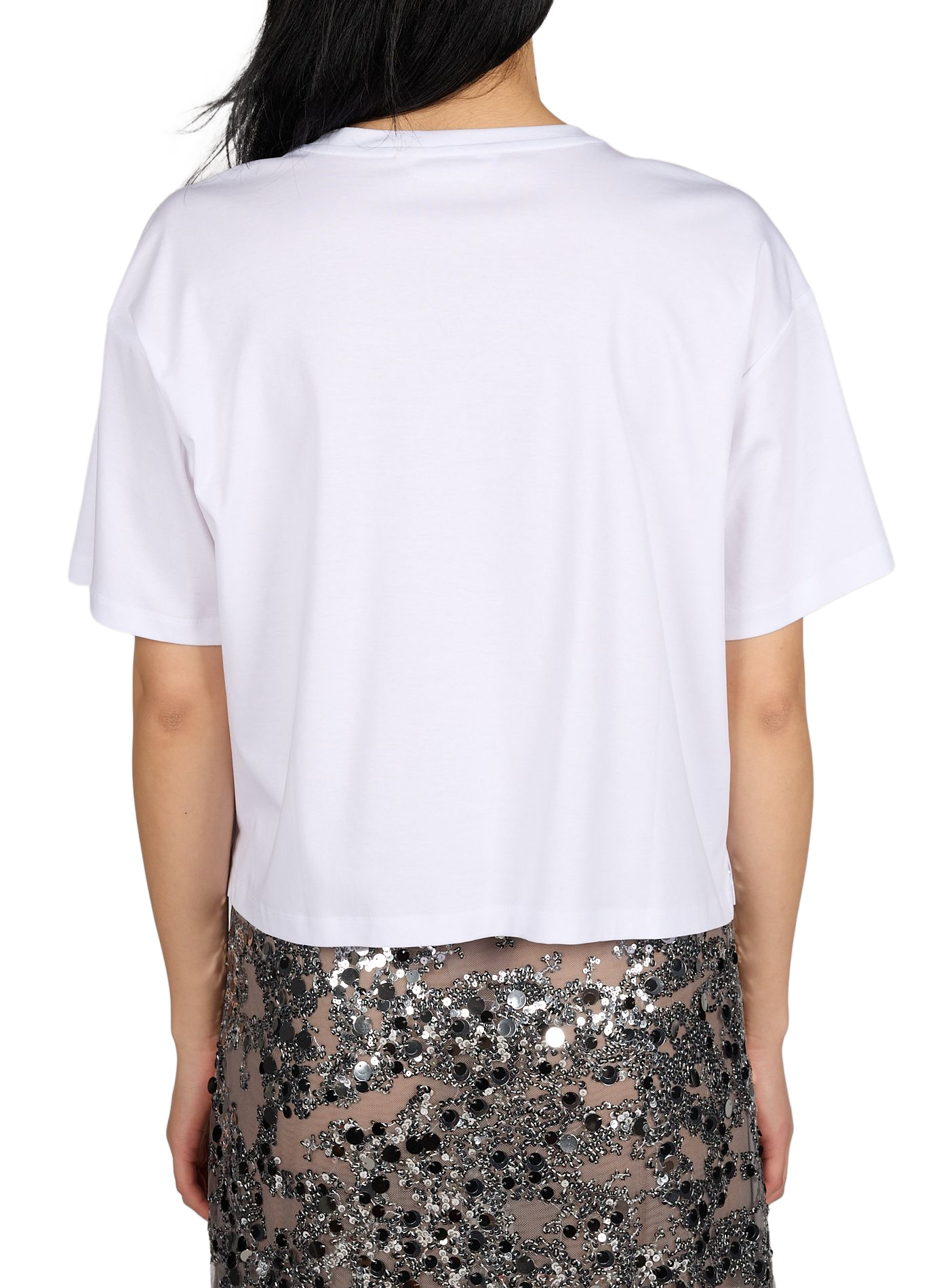 Loose-fitting plain cotton t-shirt MSCH White