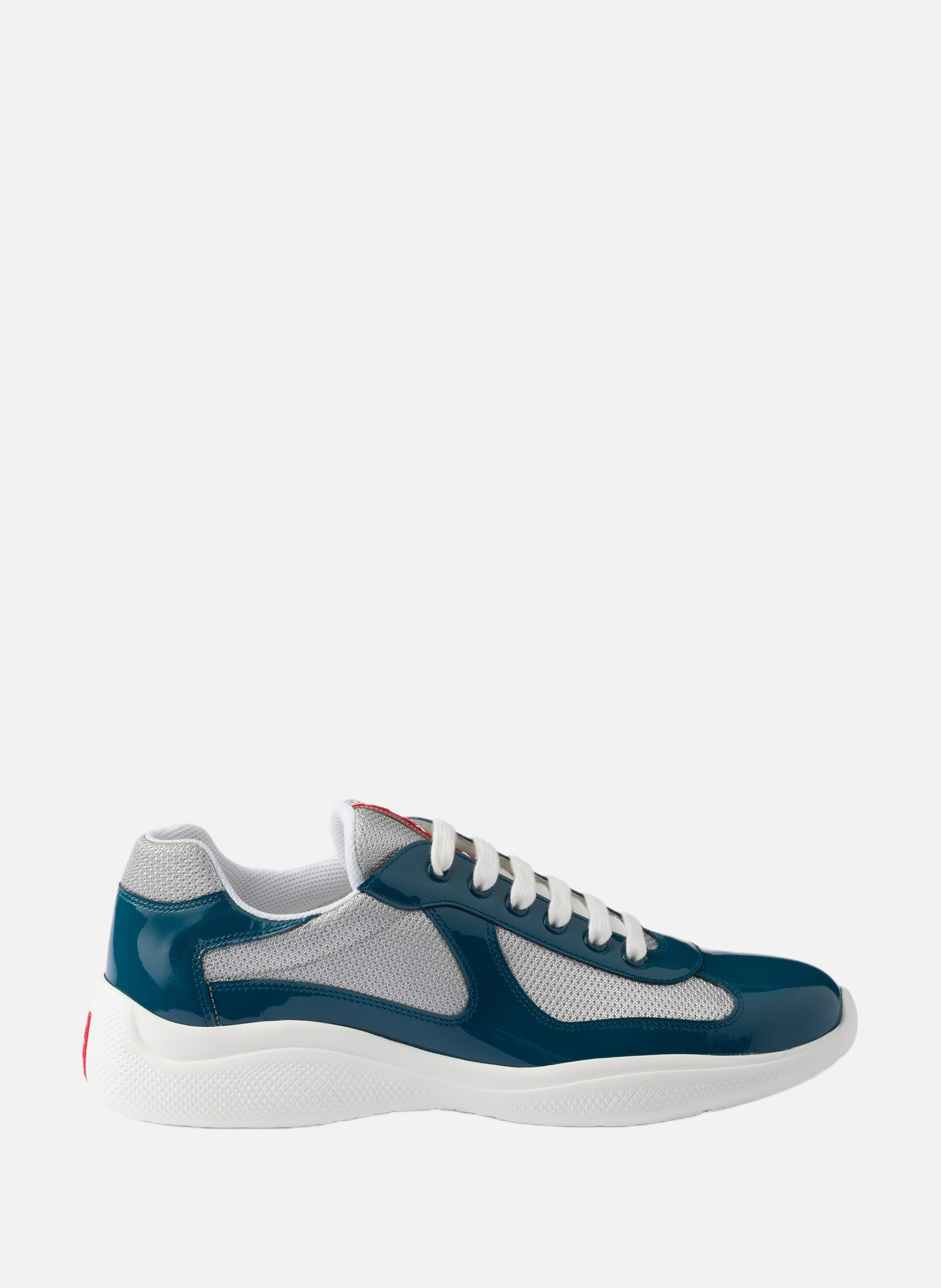 Sneakers prada america’s cup en cuir verni et tiss PRADA Vert