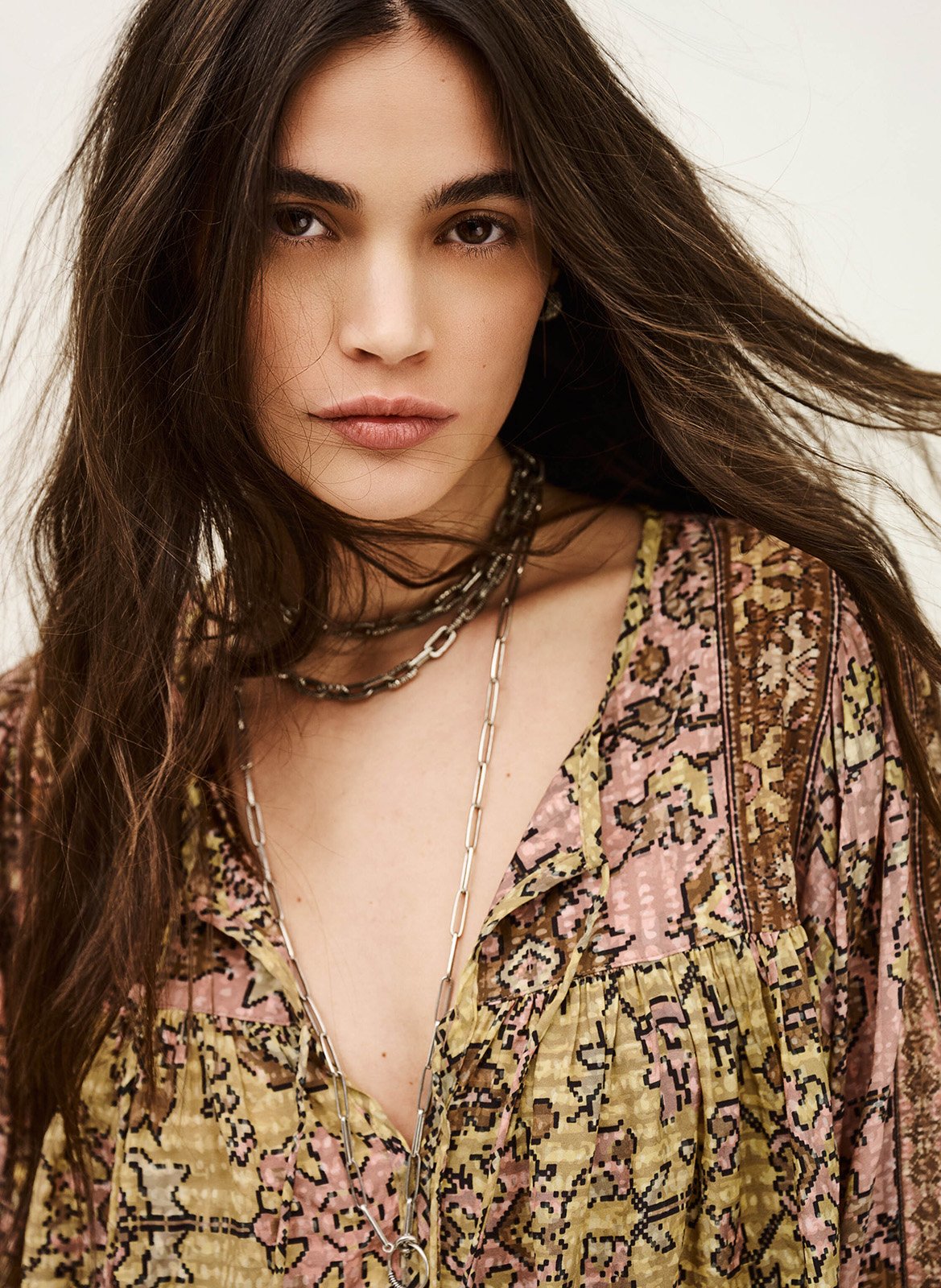 Blouse ample imprimée pamila Jaune