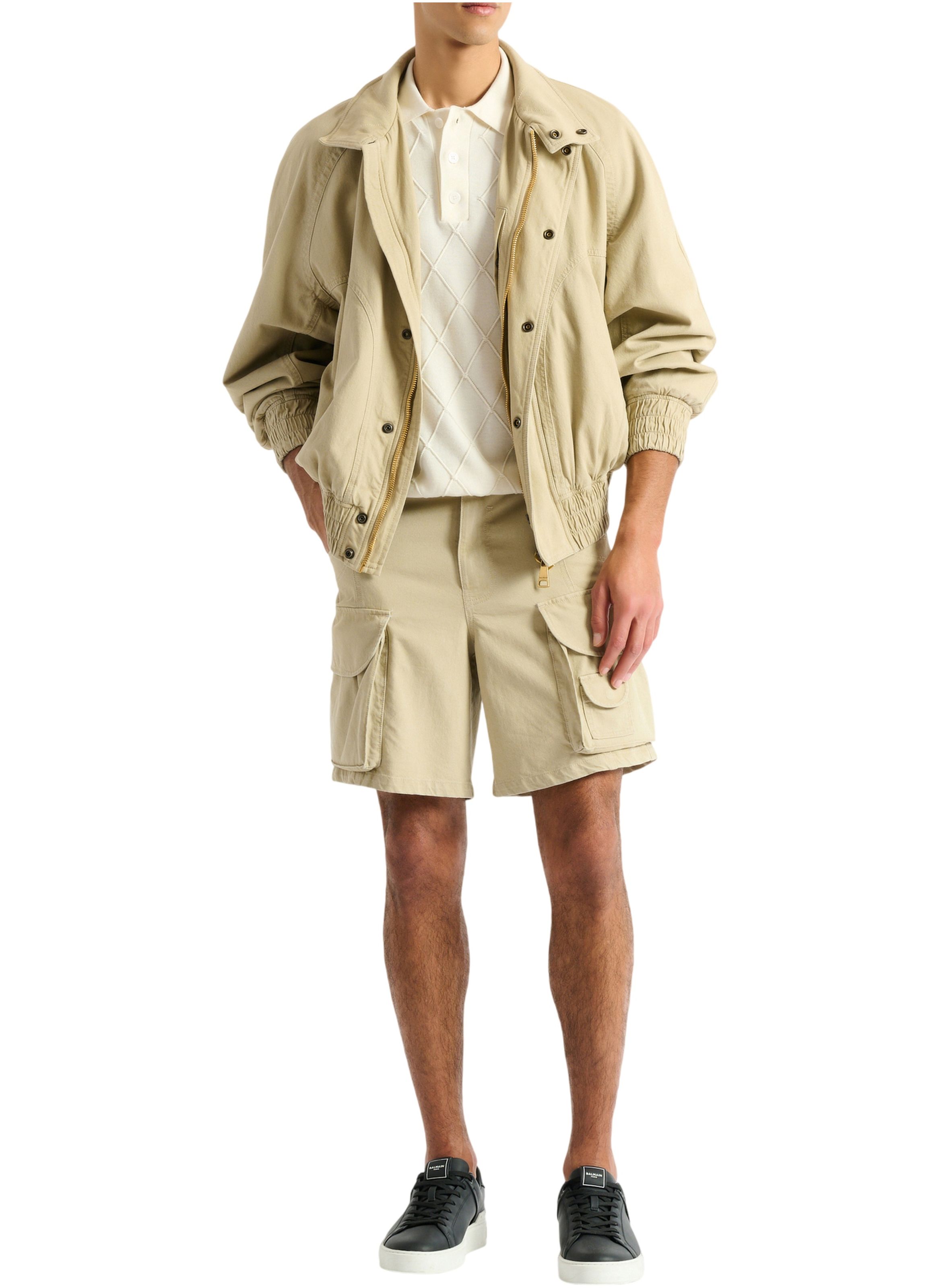 Bermuda cargo en coton BALMAIN Beige