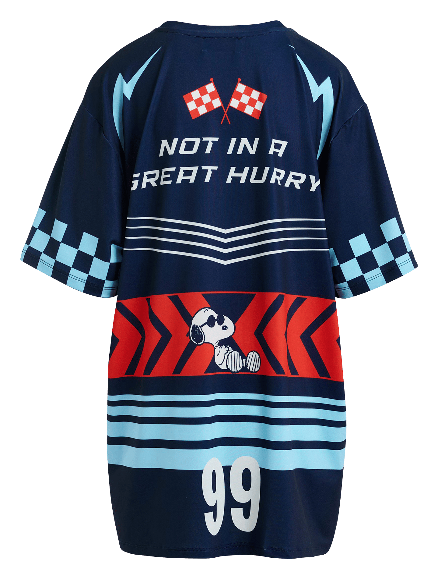 Robe courte oversize imprimé jacing Bleu