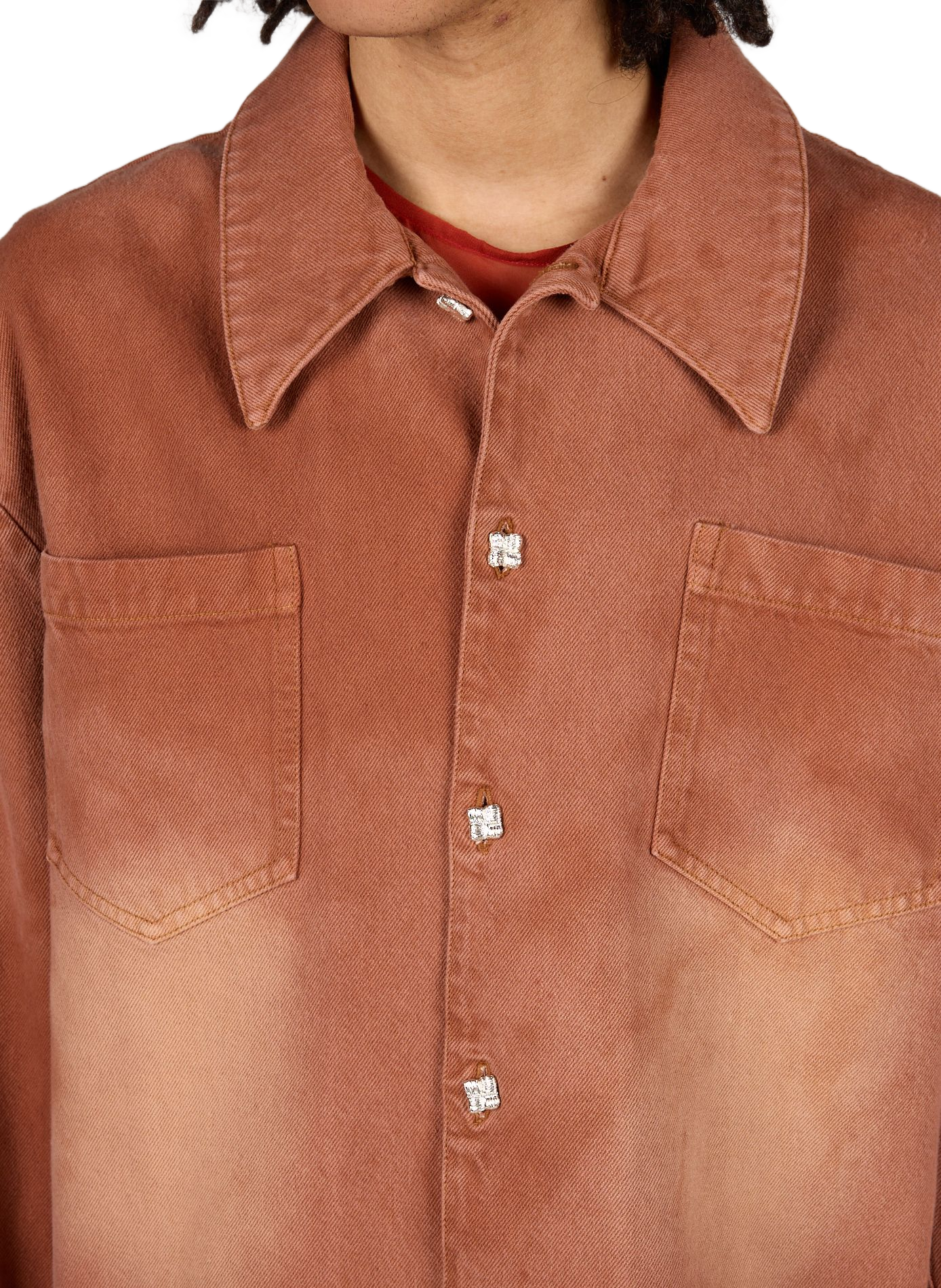 Ruedo Short Washed Cotton Overshirt CAMPILLO Brown