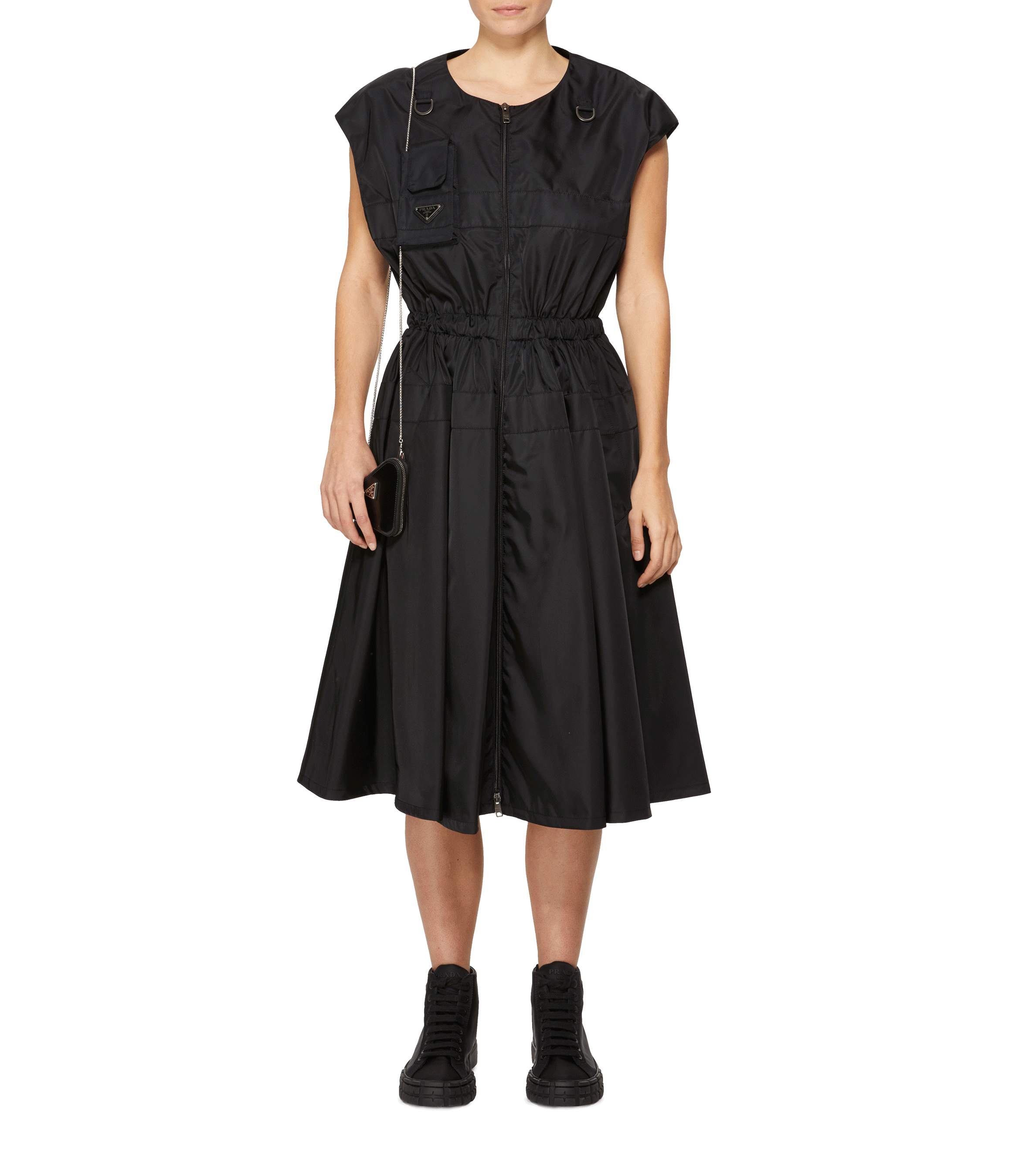 Re-Nylon Midi Dress PRADA Black