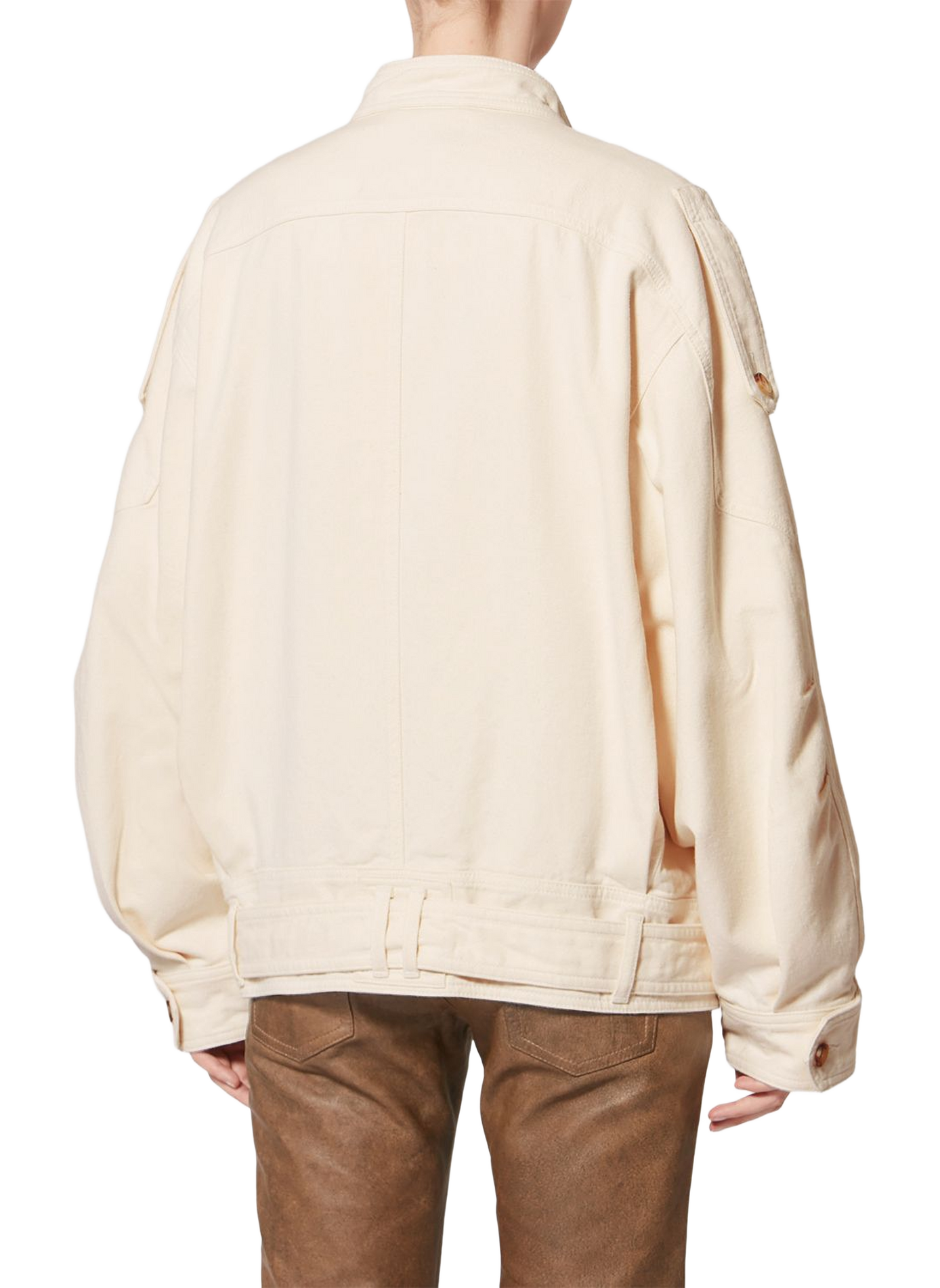 Isalya denim cotton jacket ISABEL MARANT White