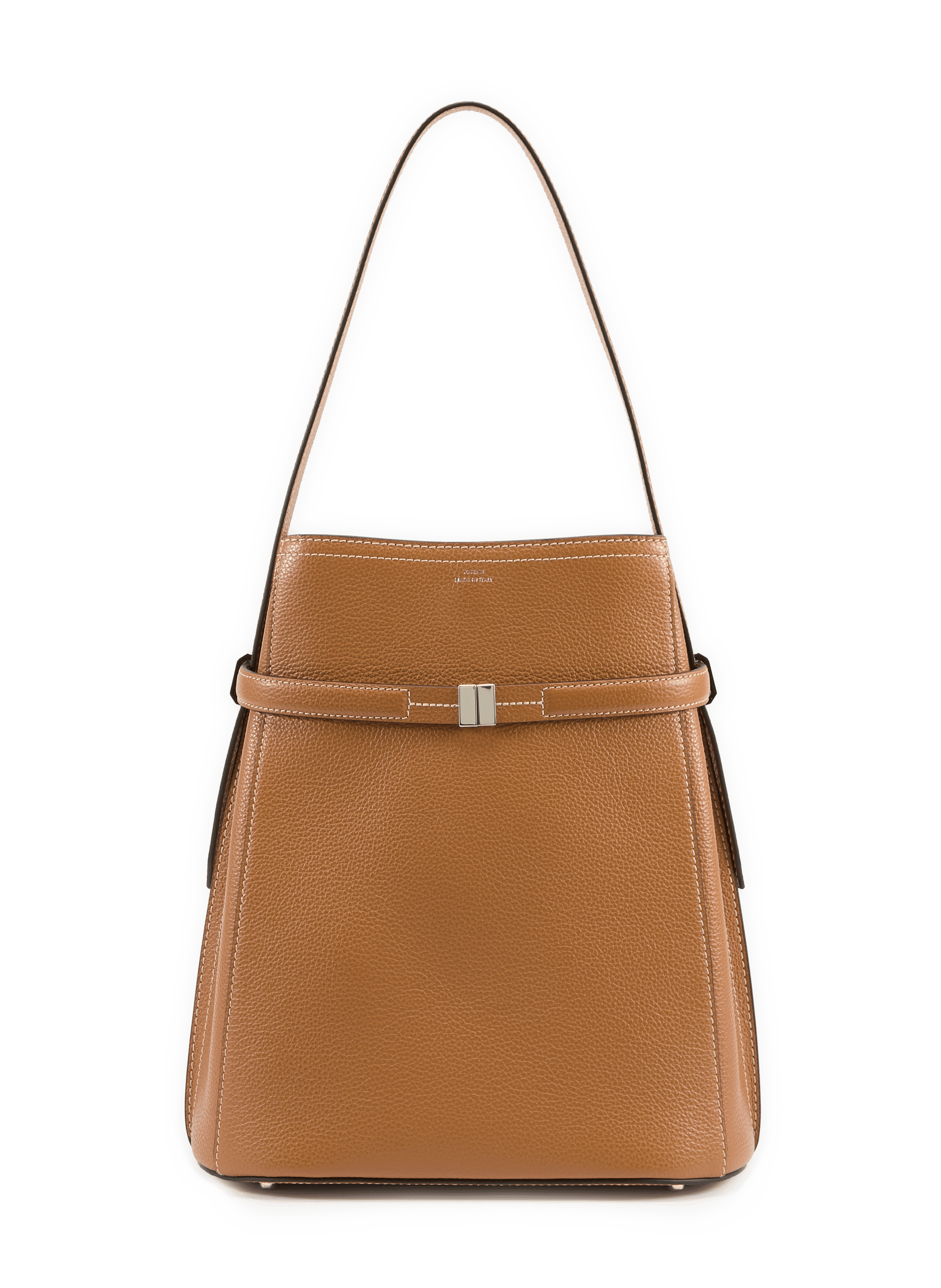 Sac seau en cuir grainé TOTEME Marron