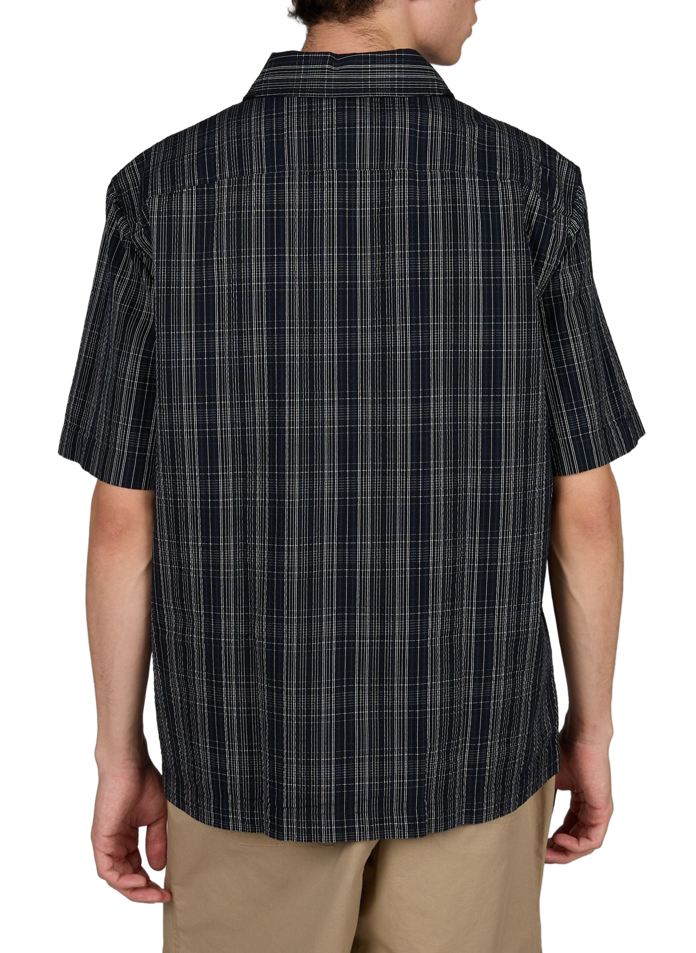 Gestreiftes Baumwollhemd mit Struktur FRED PERRY Blau