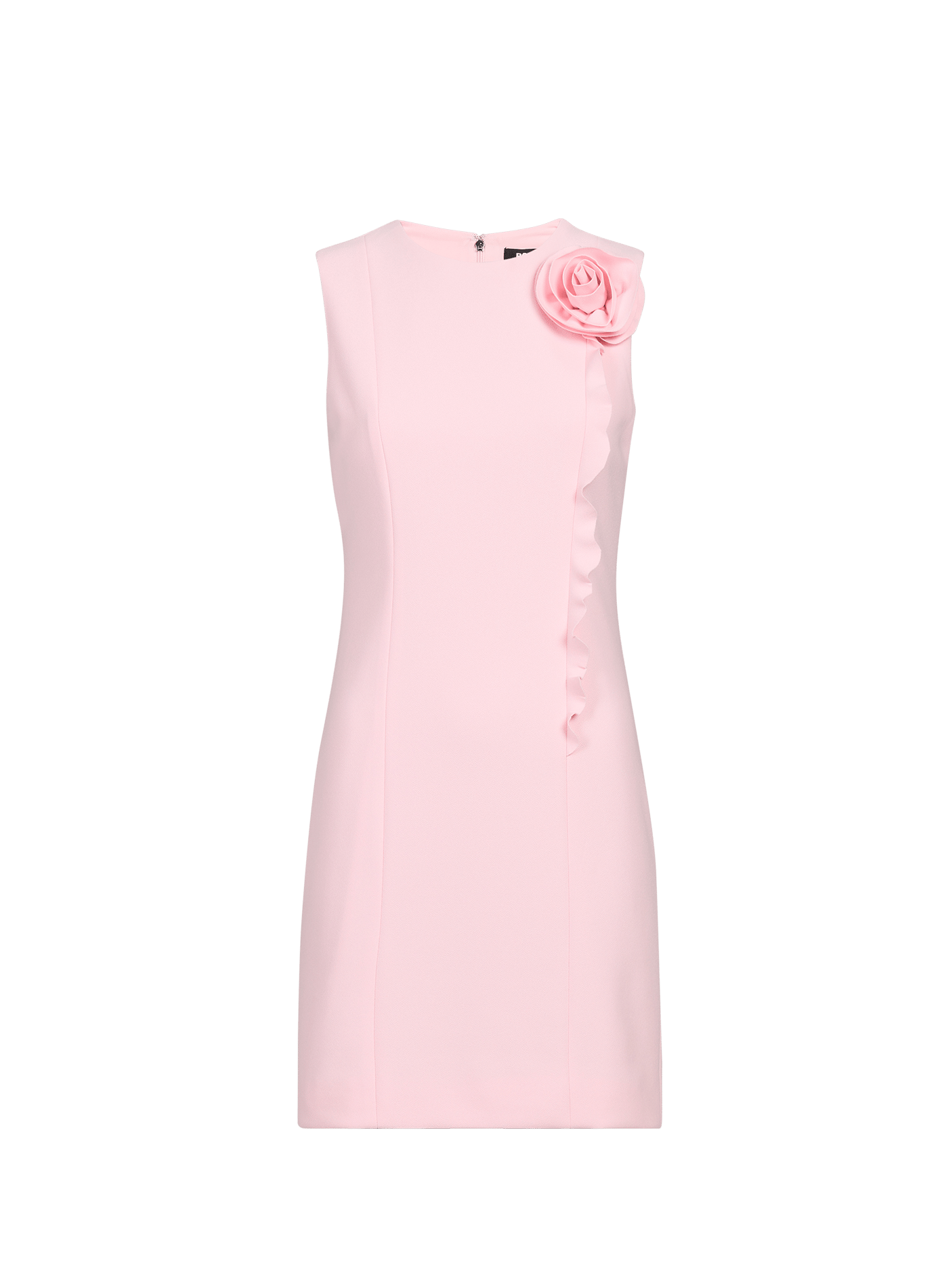 Short dress with floral detail and ruffle ROTATE Pink