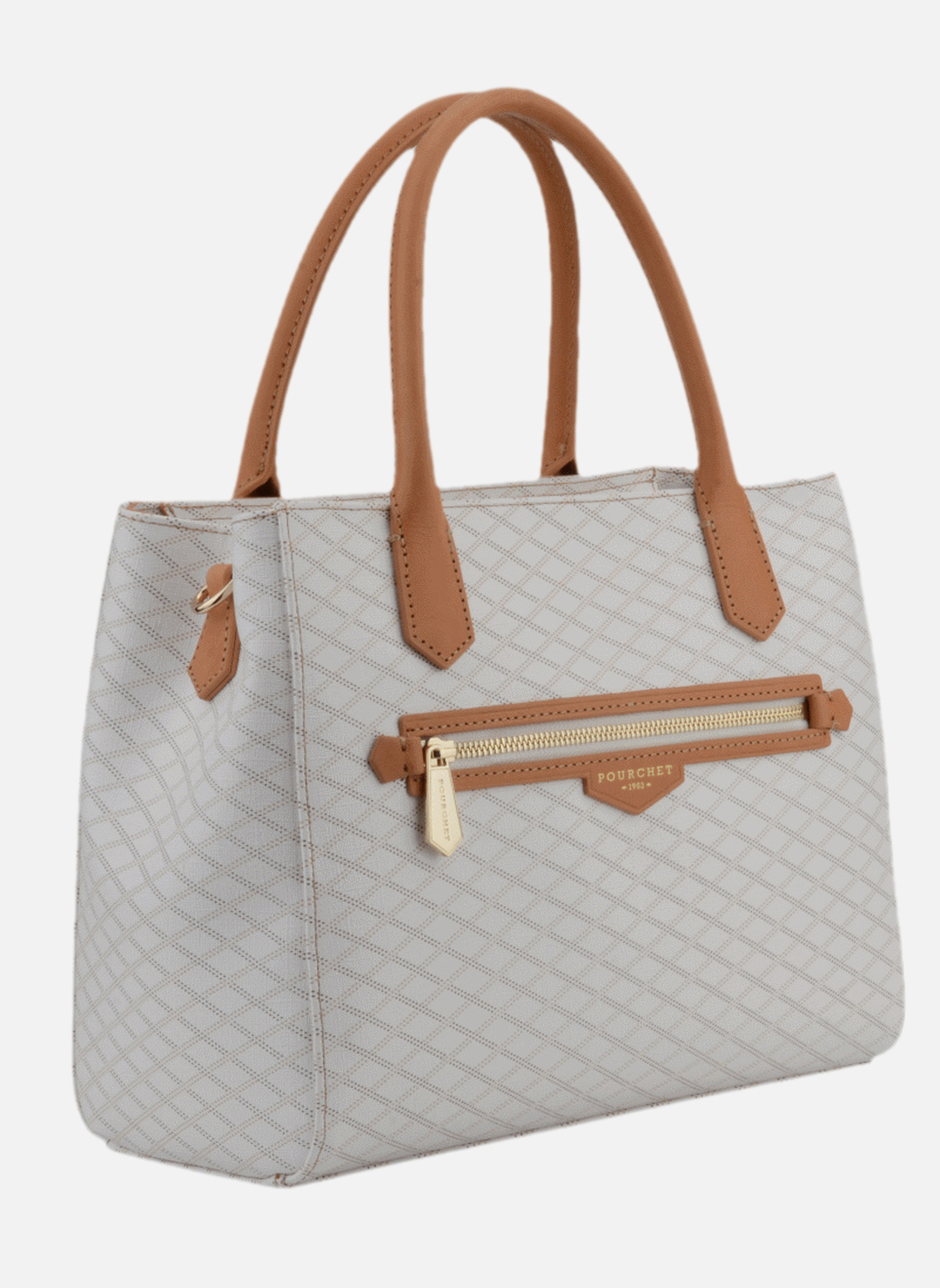 Volver coated | sac porté crossbody en cuir de vachette POURCHET Blanc