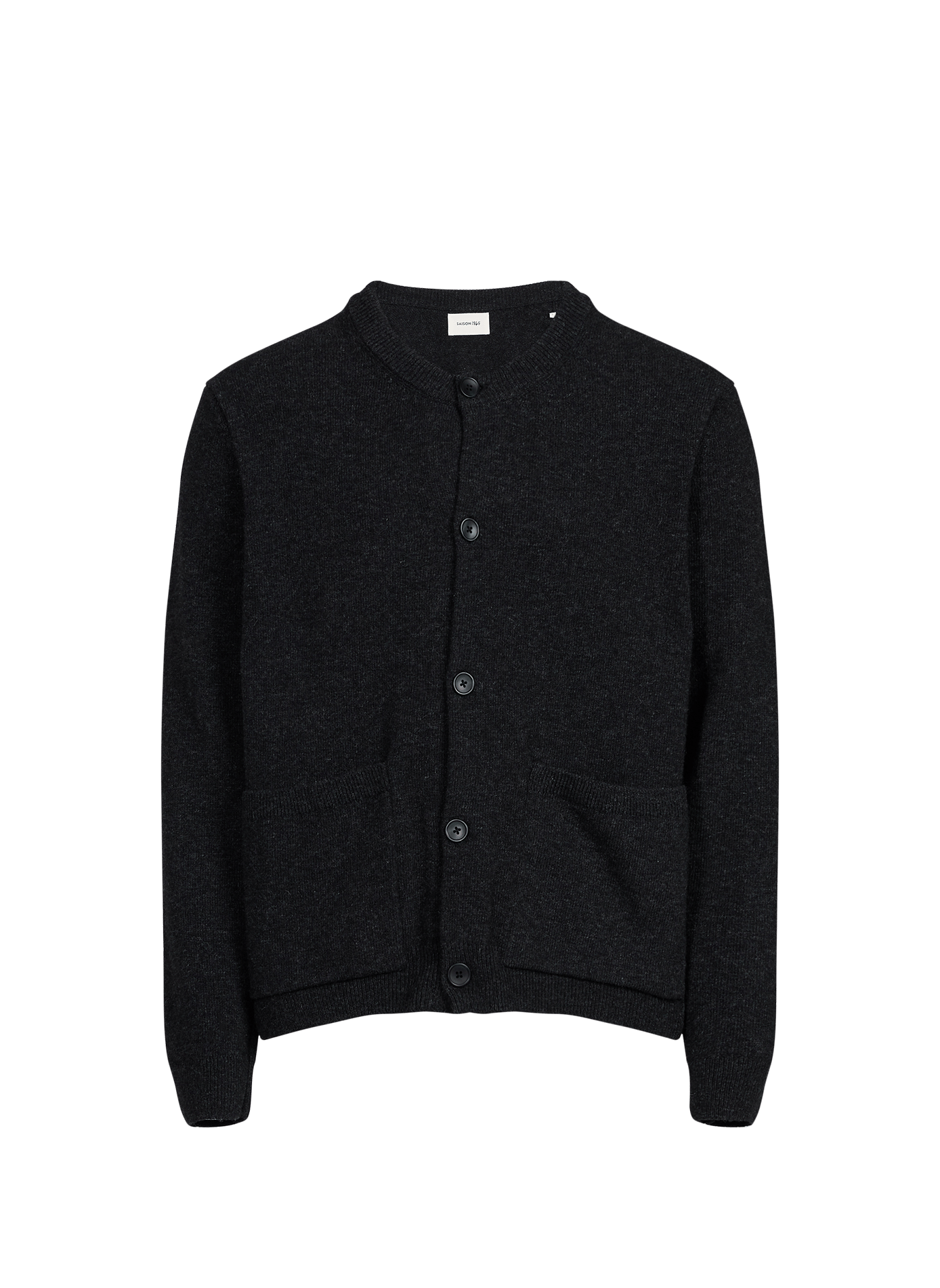 Oversized round neck wool cardigan SAISON 1865 Grey