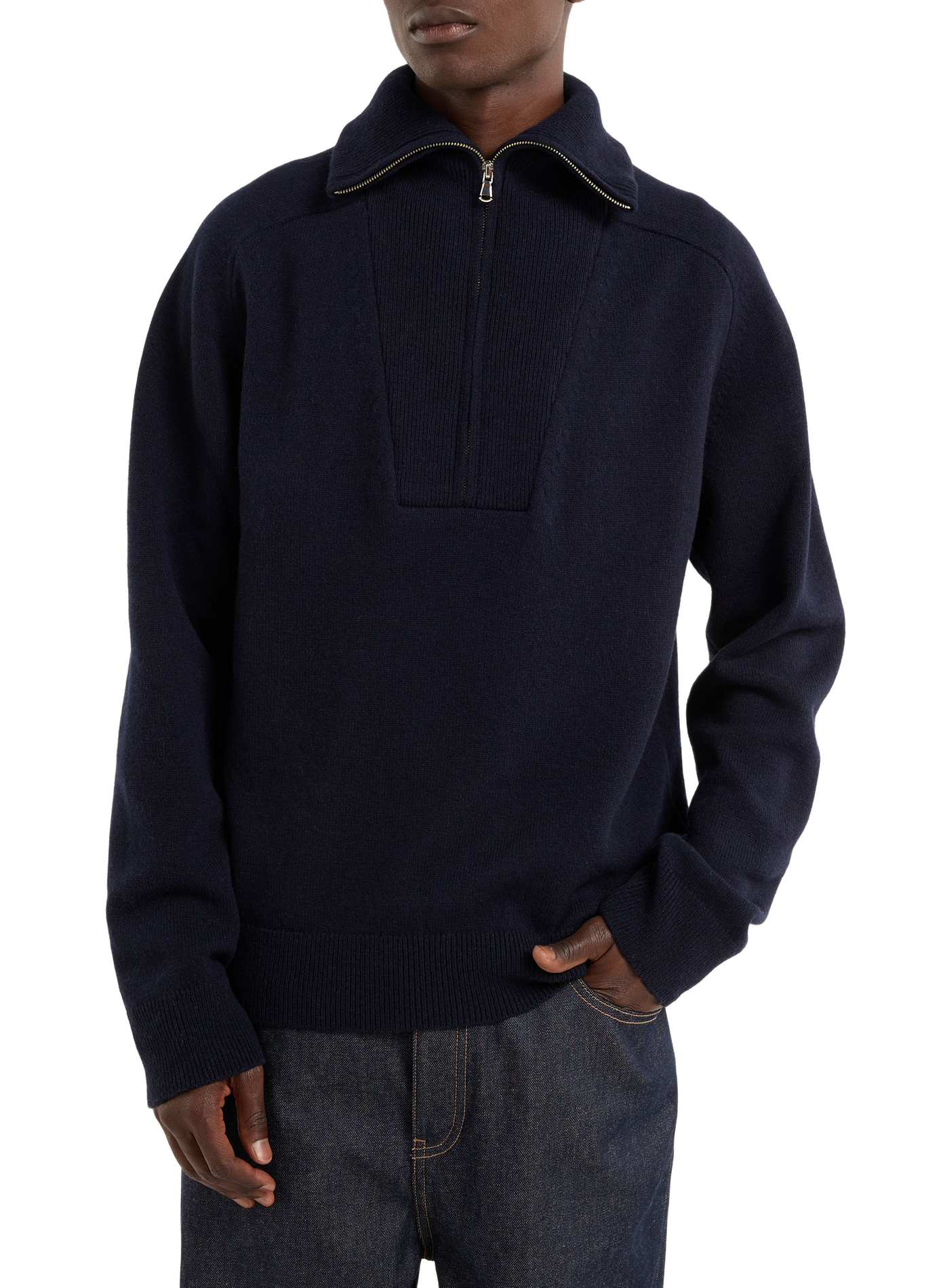 Pull Game col montant en laine  SAISON 1865 Bleu