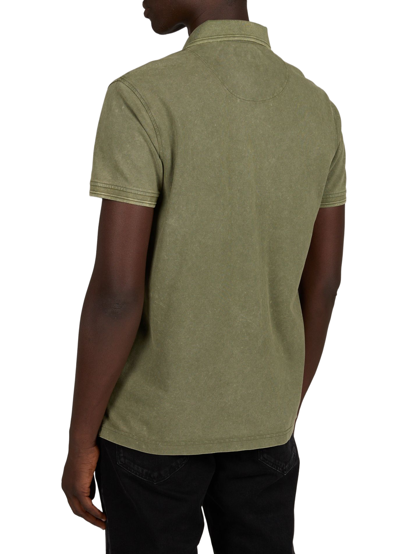 Short-sleeve washed polo REPLAY Green