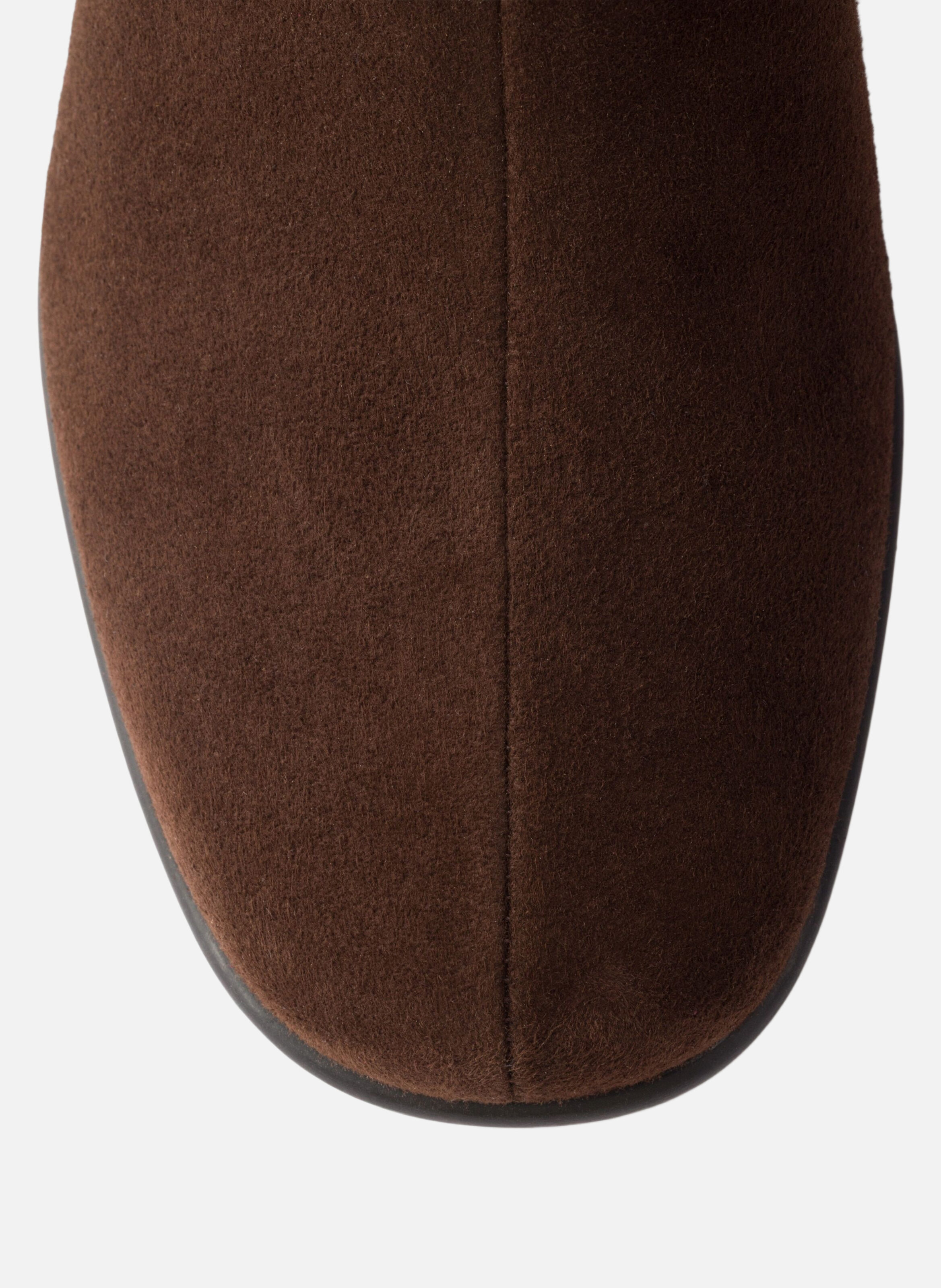 Bottines stretch en veau velours PRADA Marron
