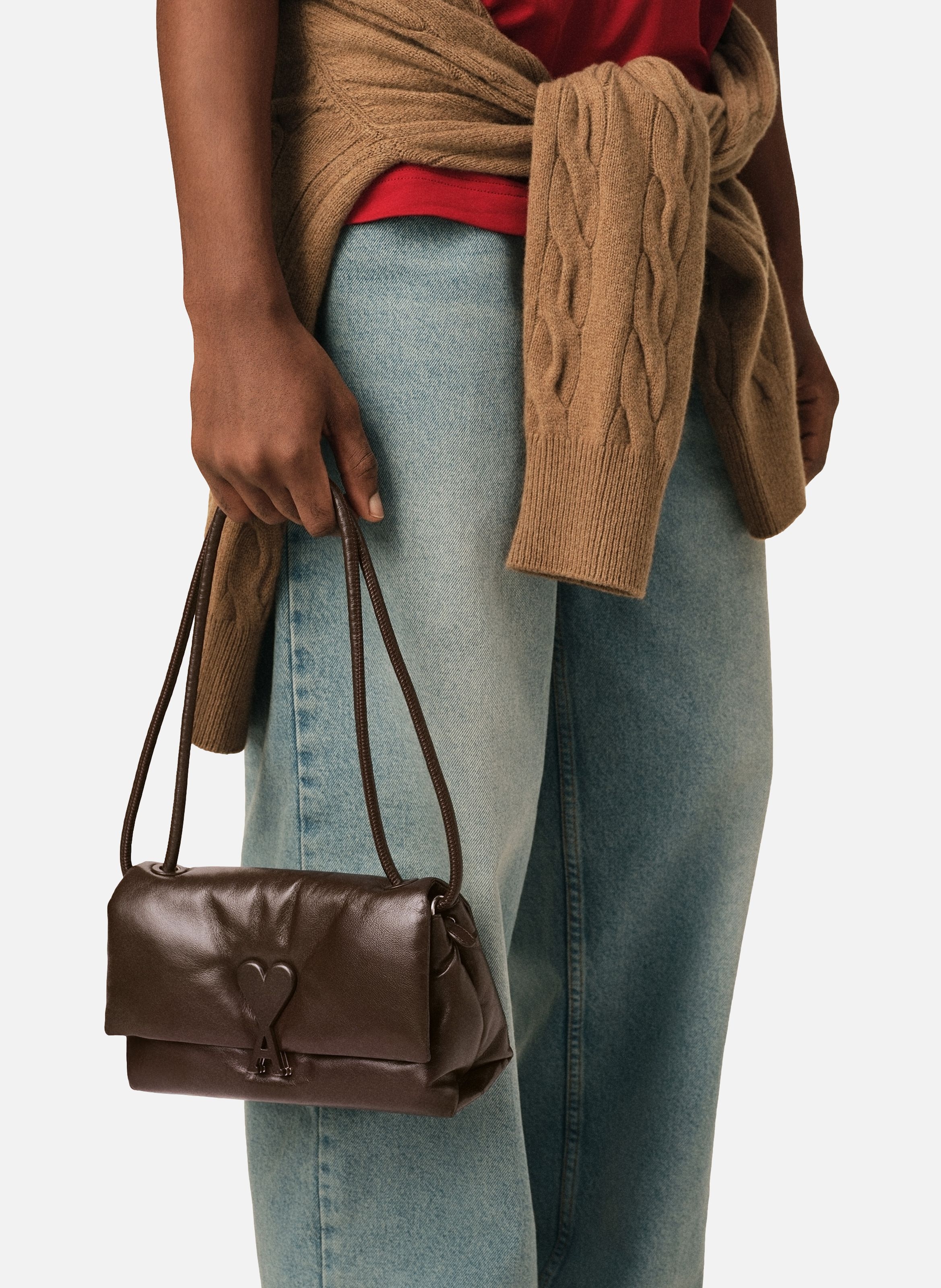 Sac voulez-vous unisexe AMI PARIS Marron