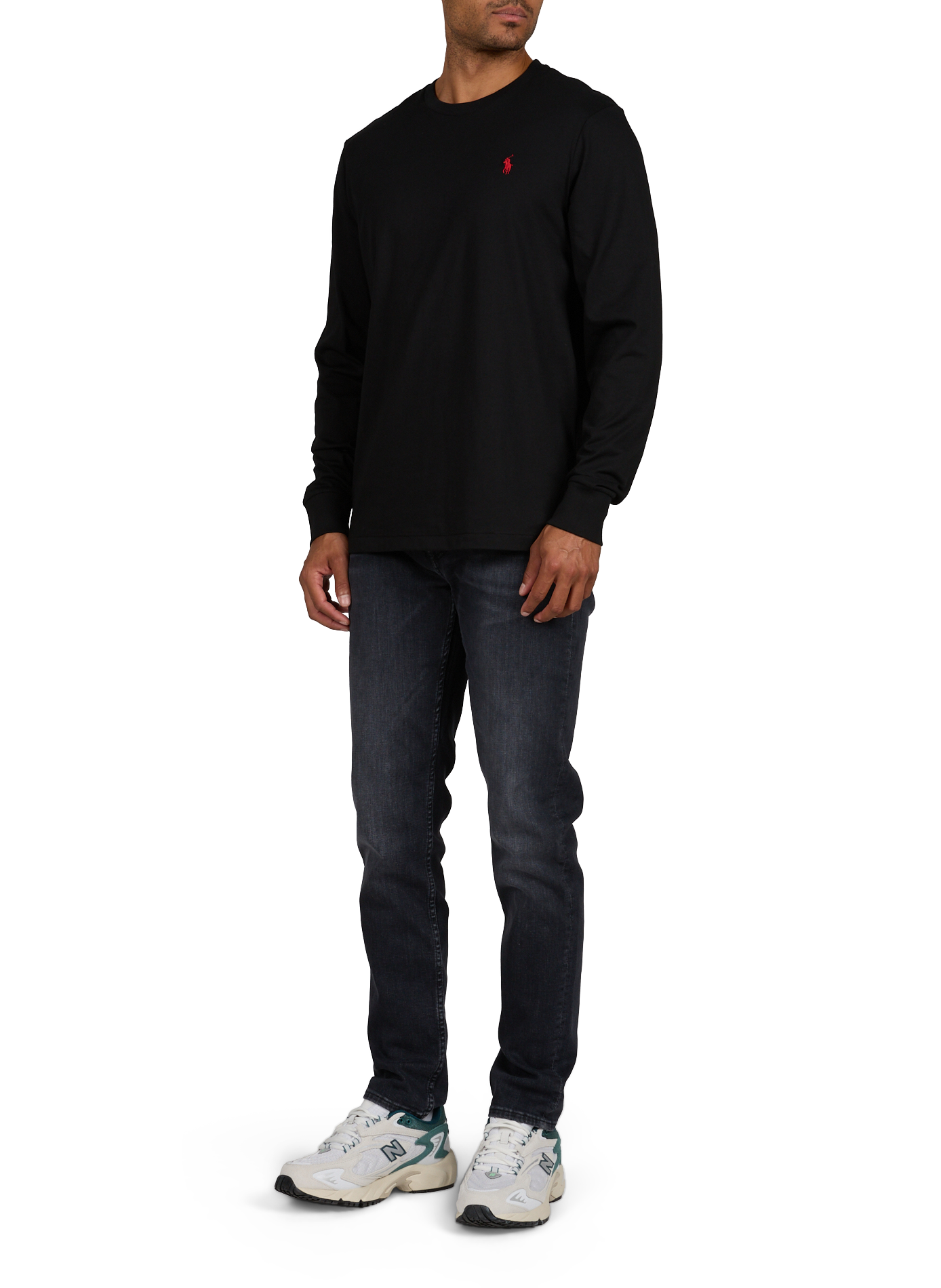 Tee-shirt droit en coton POLO RALPH LAUREN Noir