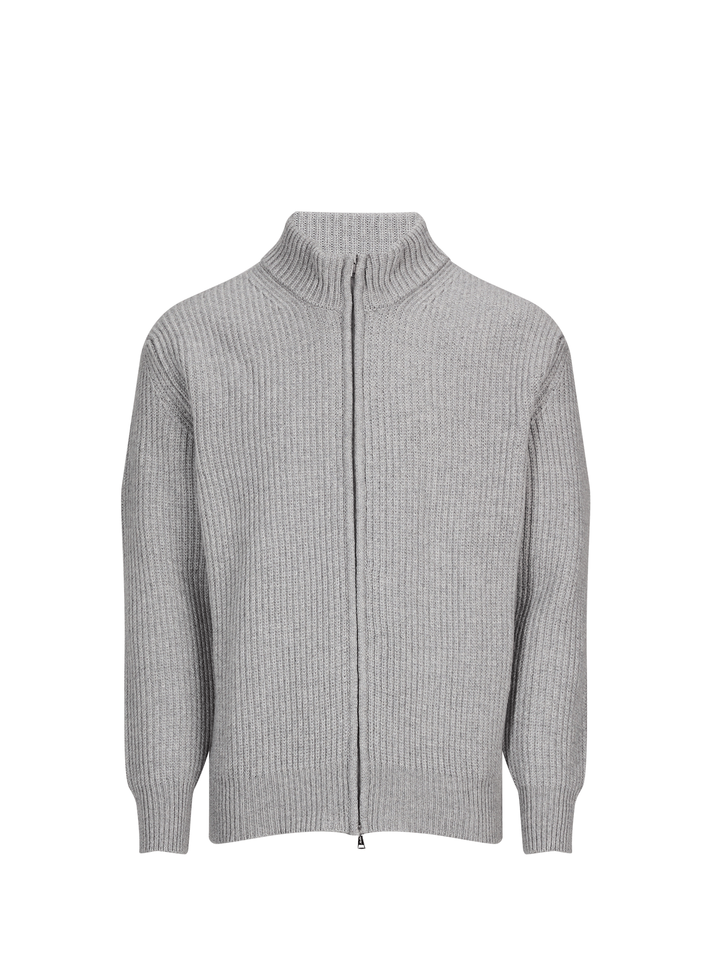 Hochgeschlossene Strickweste aus Kaschmir. AURELIEN Grau
