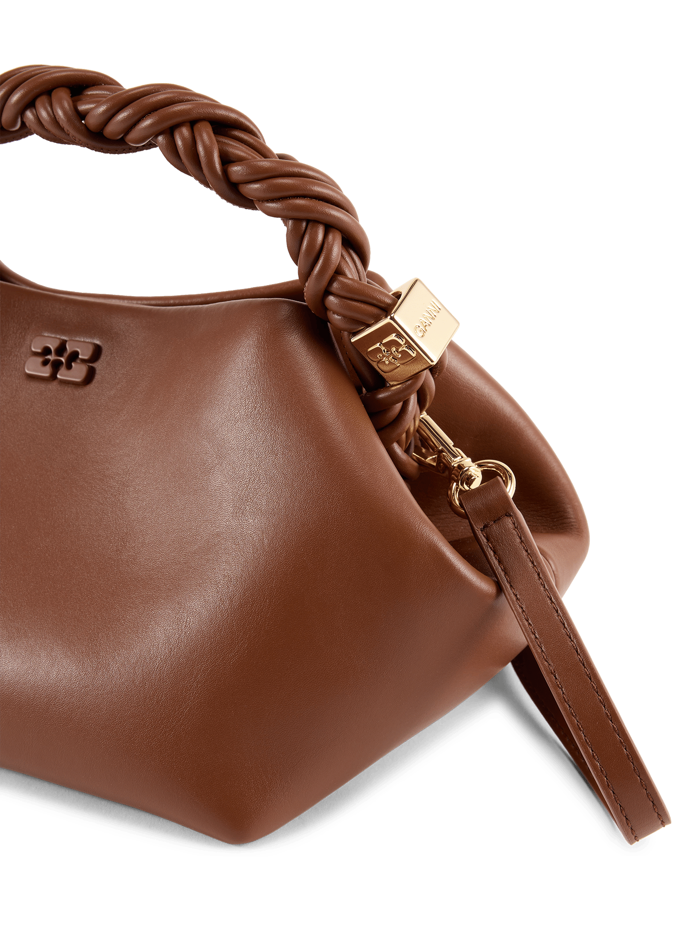 Small Bou leather blend bag GANNI Red