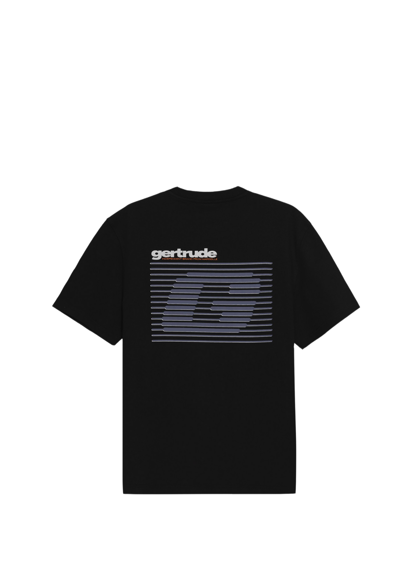 Leonstripe T-shirt met rechte pasvorm, ronde hals en print van katoen GERTRUDE Paars