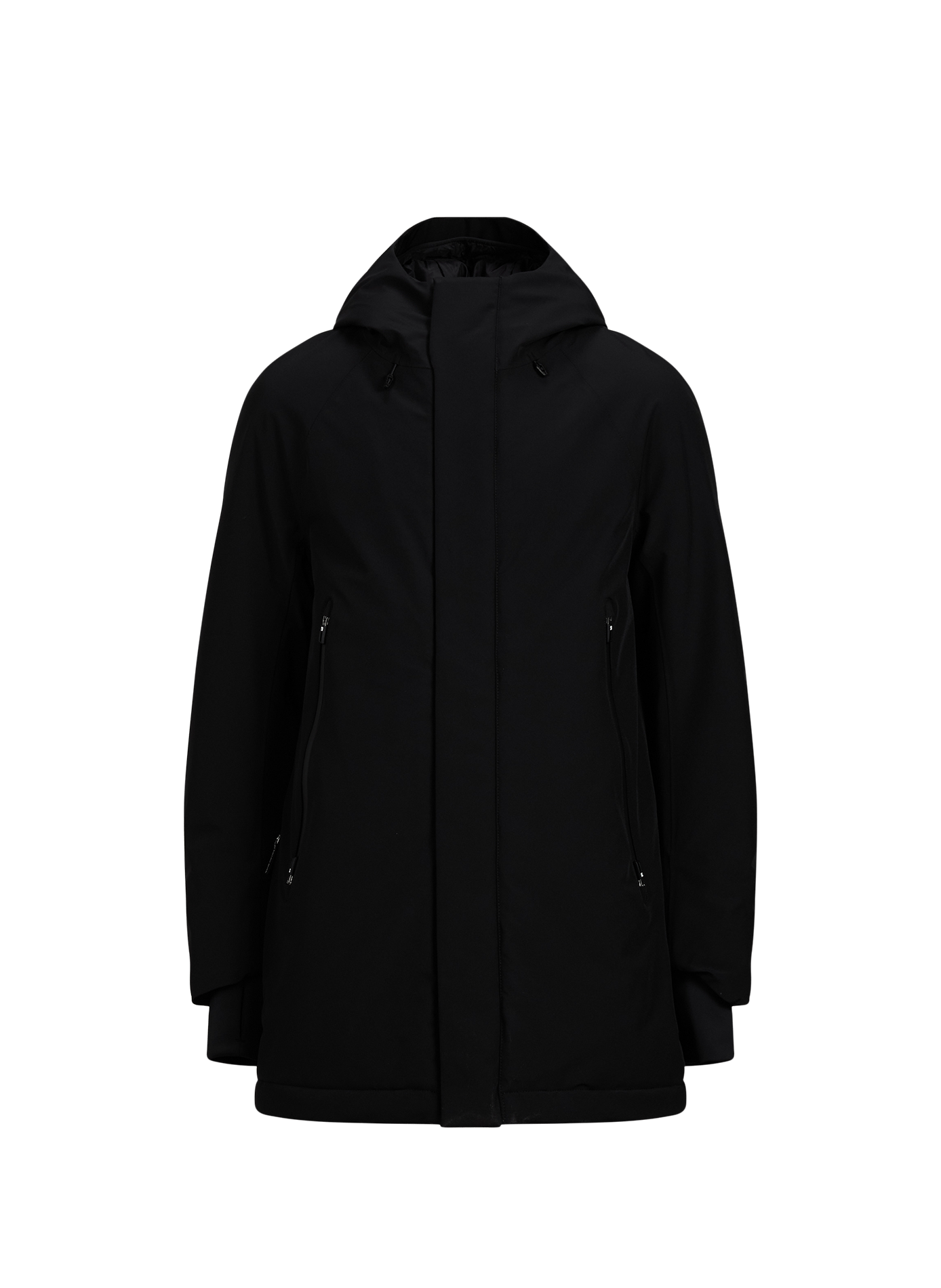 High-neck hooded parka KRAKATAU Black