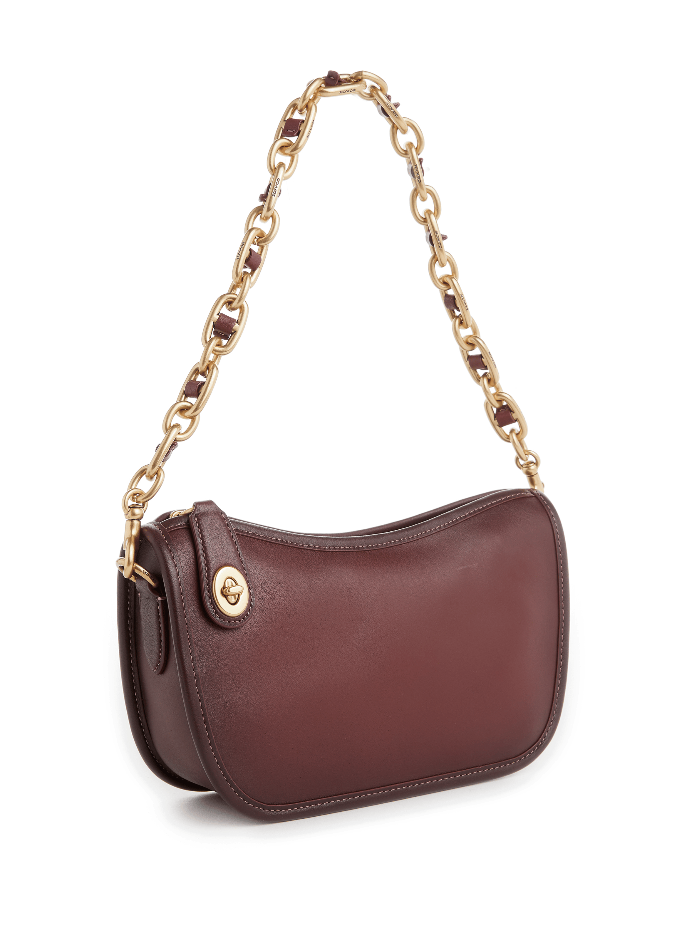 coach leather shoulder bolsa