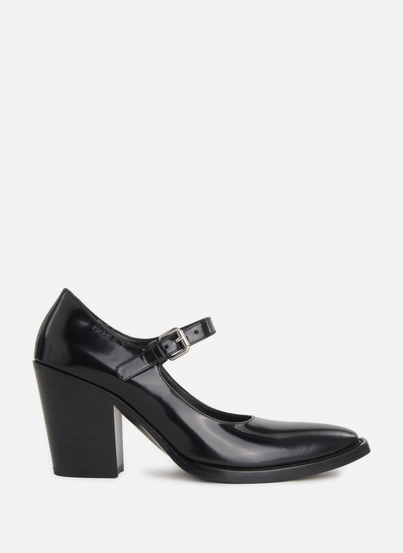 Leather heels with strap PRADA