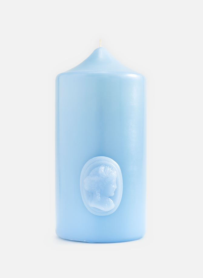 Blue cameo pillar candle - Christmas 2023 exclusive TRUDON