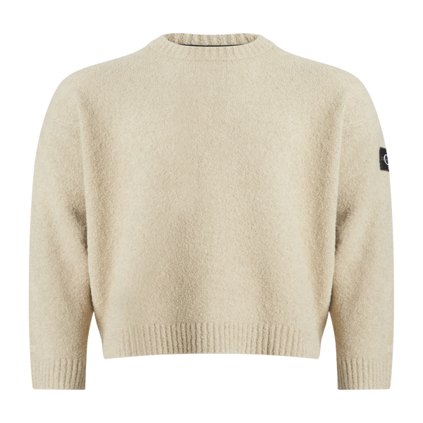 Calvin Klein Recycled Cotton And Polyester Jumper In Neutral