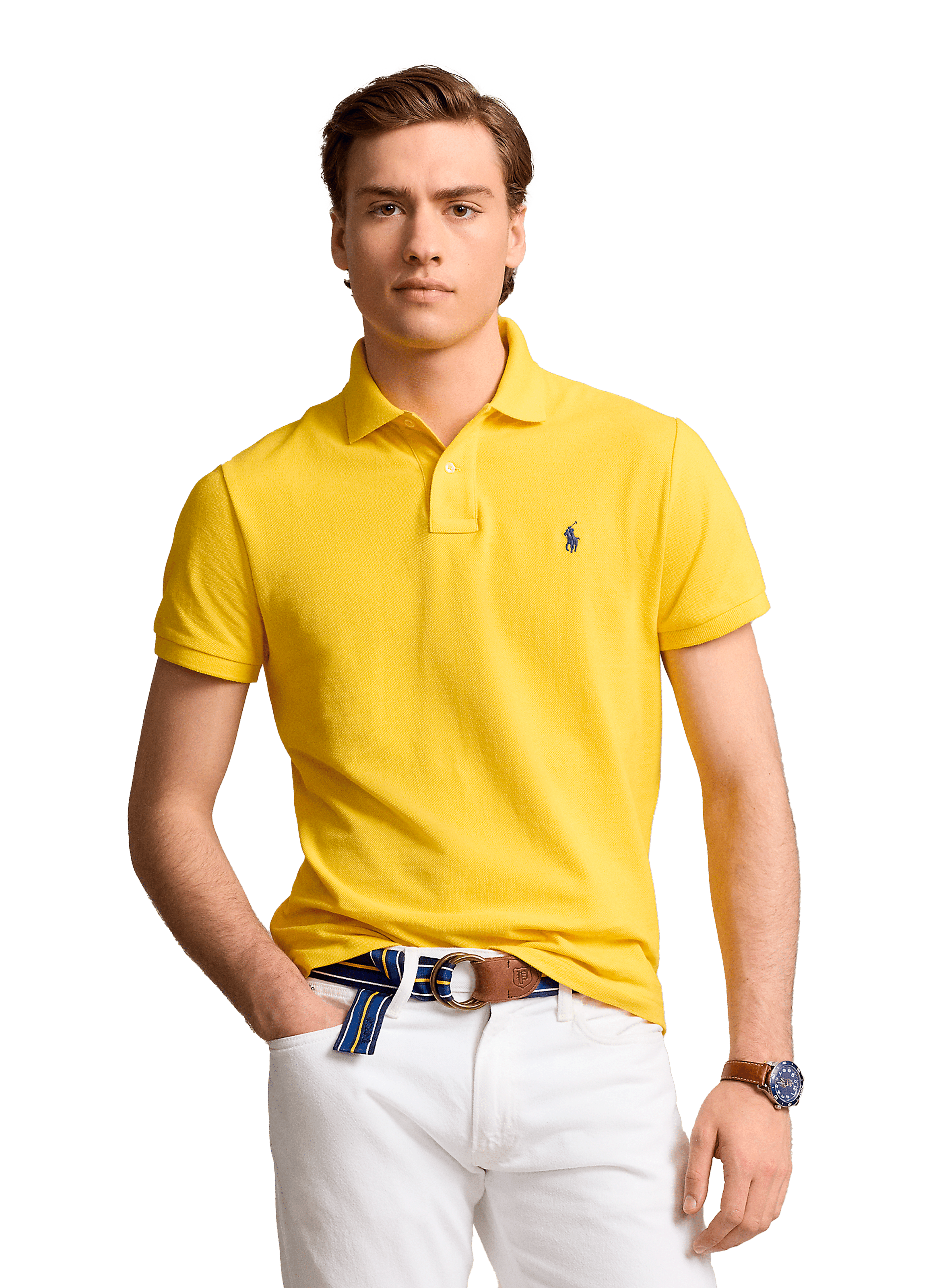 POLO RALPH LAUREN Polo à manches courtes en coton Jaune
