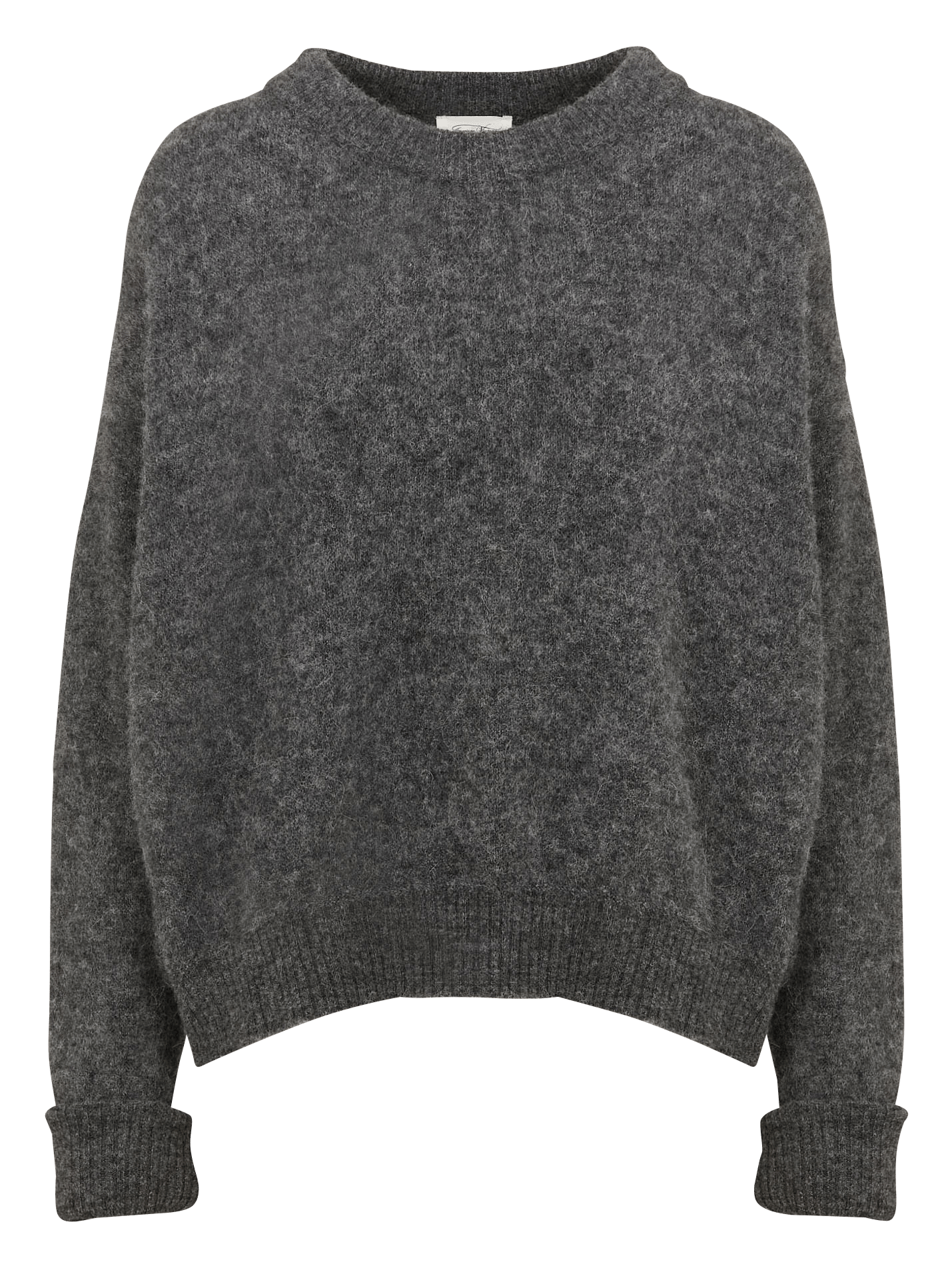 Pull ample col rond en laine mélangée vitow AMERICAN VINTAGE Gris