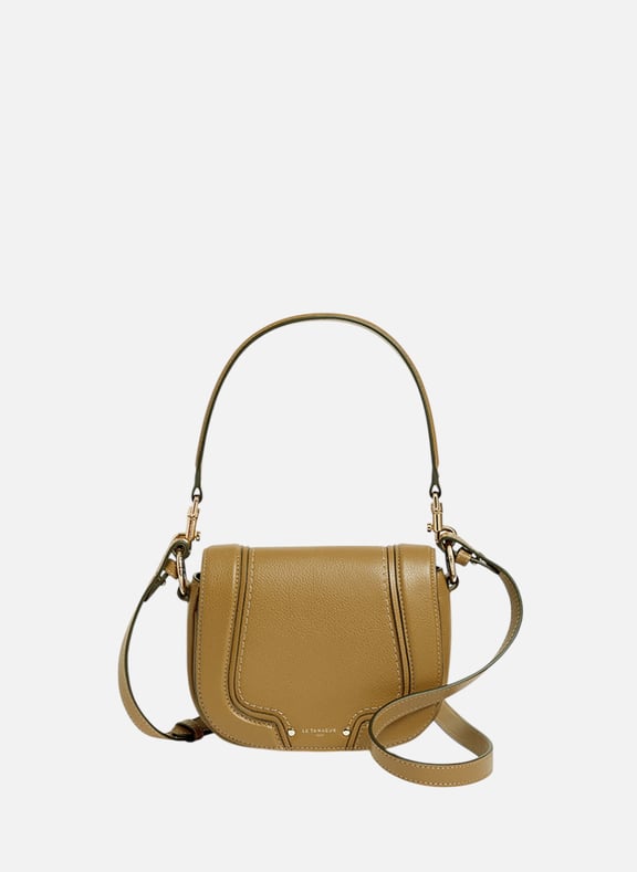 Petit sac bandoulière ella en cuir grainé Vert by LE TANNEUR LE TANNEUR Petit sac bandoulière ella en cuir grainé Vert
