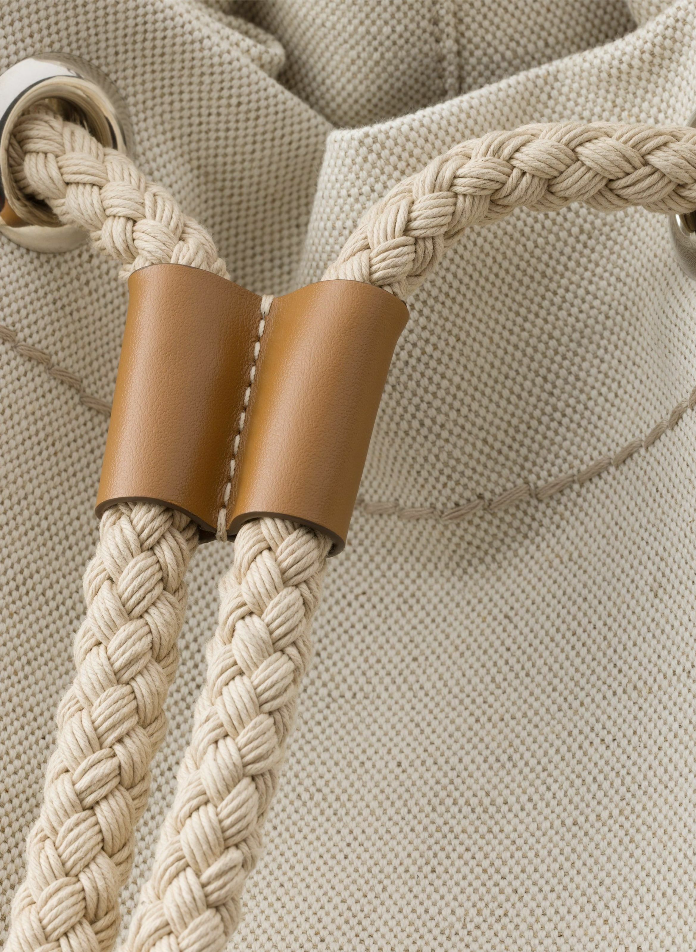 Sac marin en lin mélangé avec cordon de serrage PRADA Beige