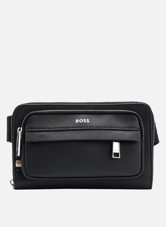 Sac banane en cuir Noir by BOSS BOSS Sac banane en cuir Noir