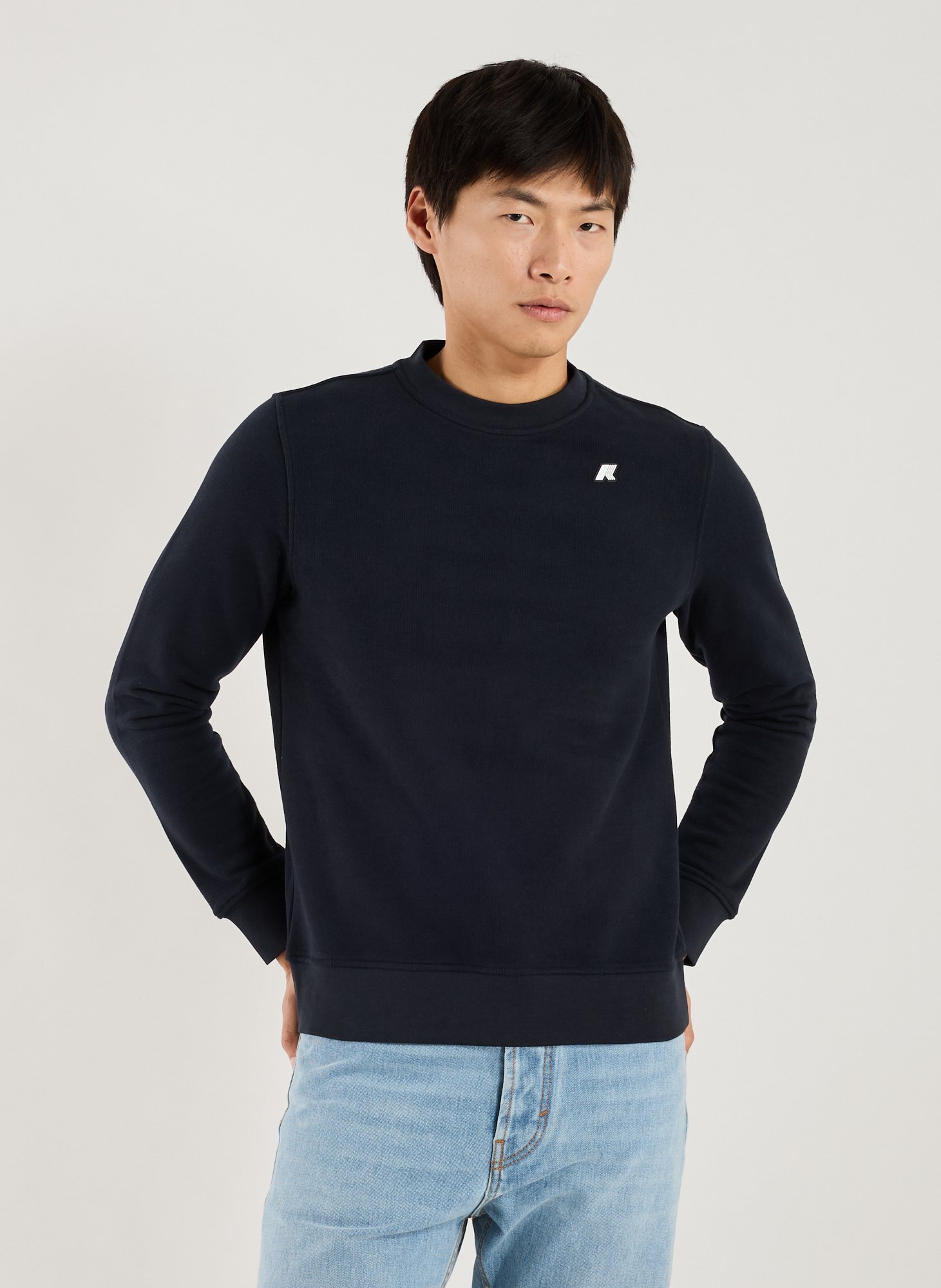 K-WAY Sweatshirt en coton mélangé Bleu