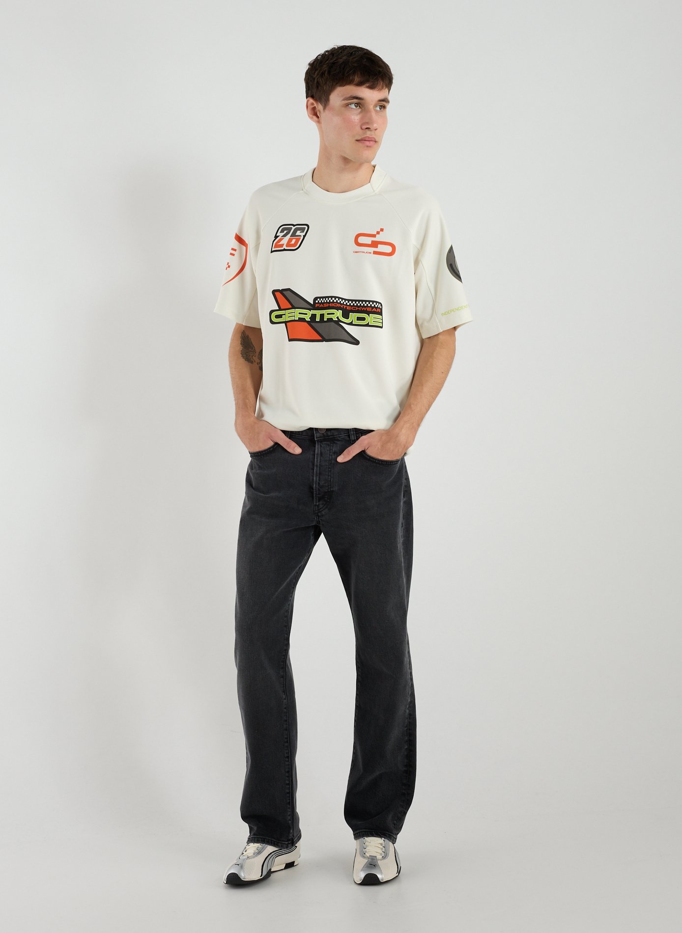 Printed baseball T-shirt GERTRUDE ET GASTON Beige