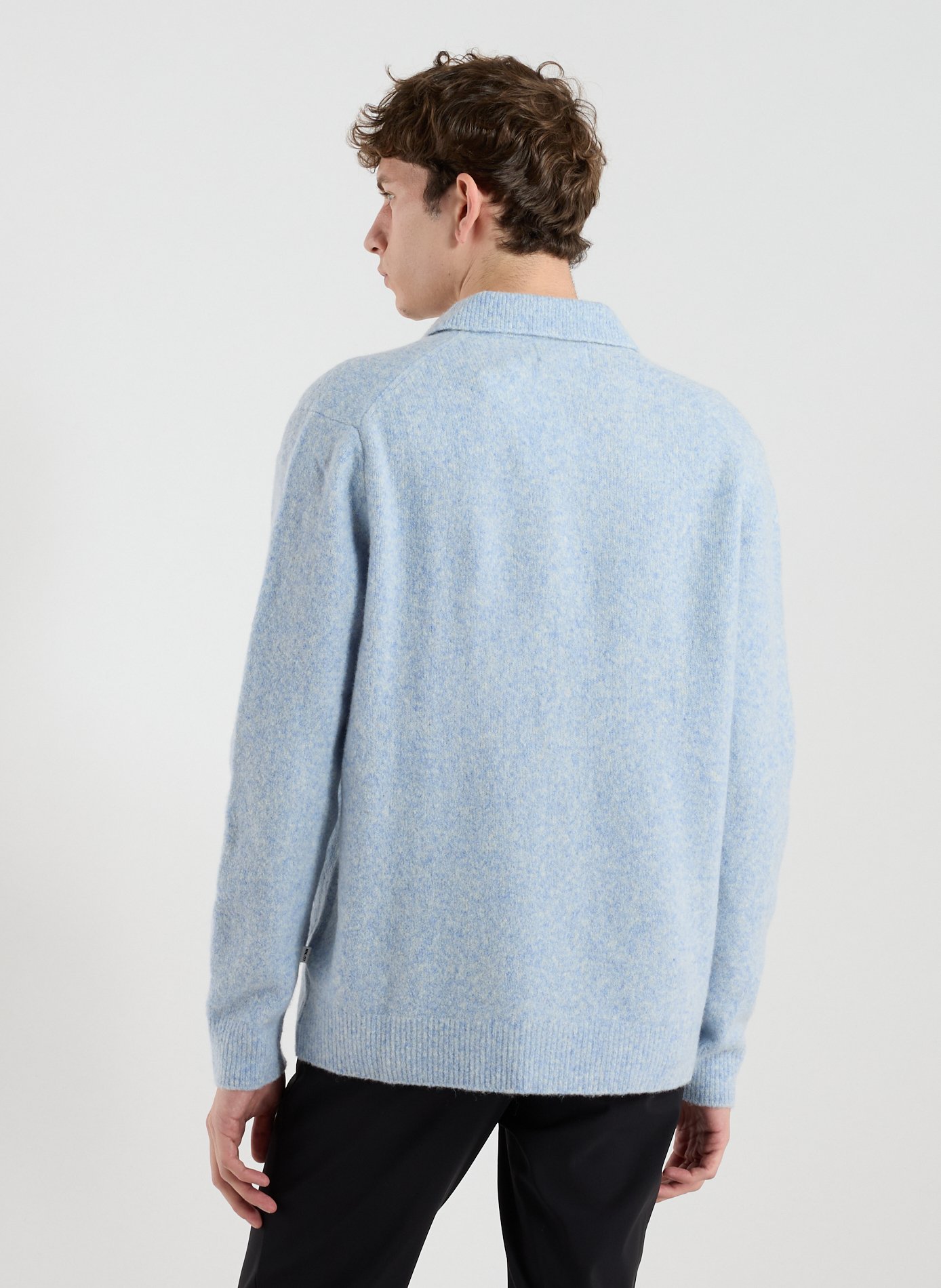 Mixed wool sweatshirt NN.07 Blue