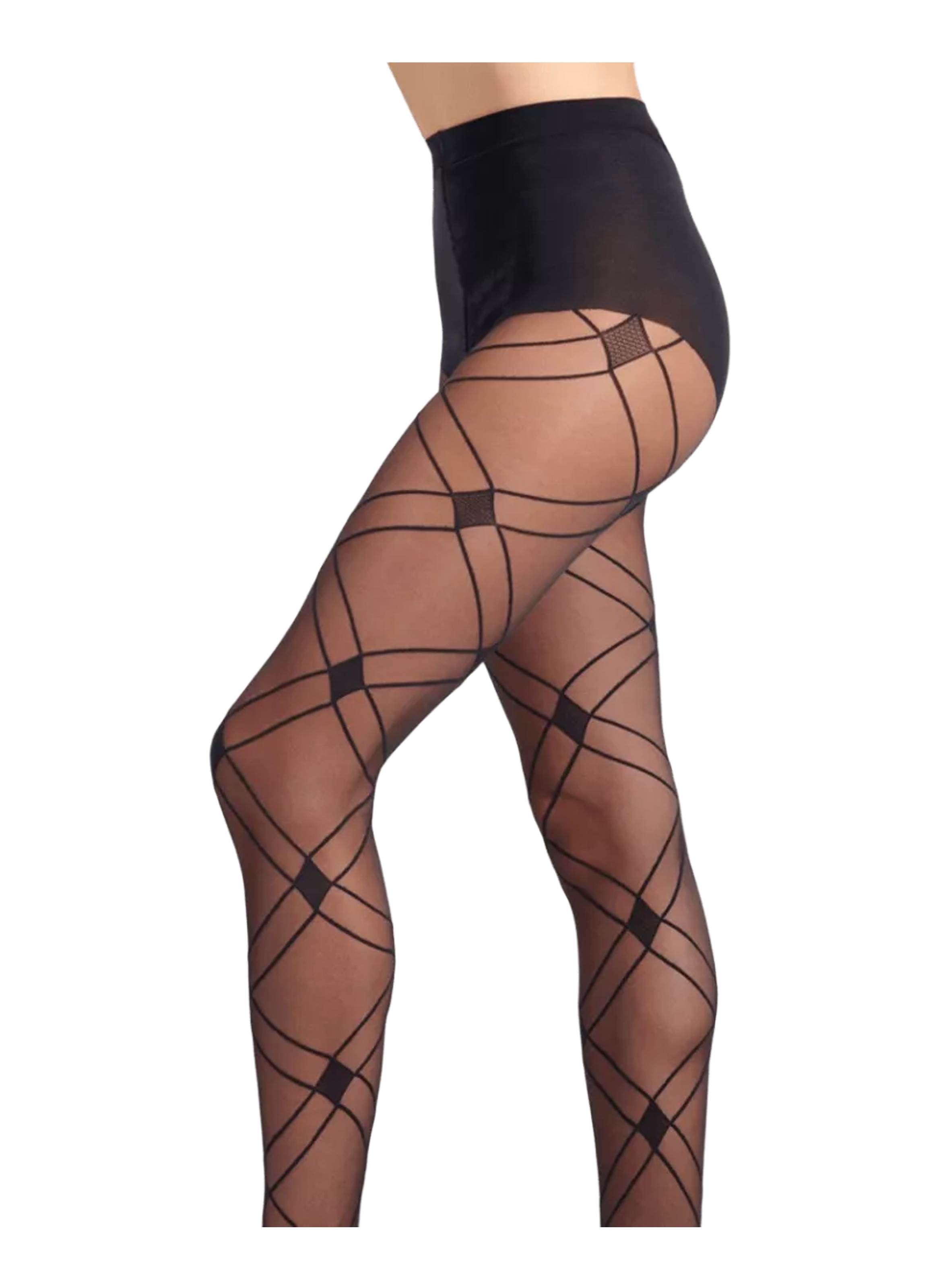 Sheer patterned tights in a cotton blend DORÉ DORÉ Brown