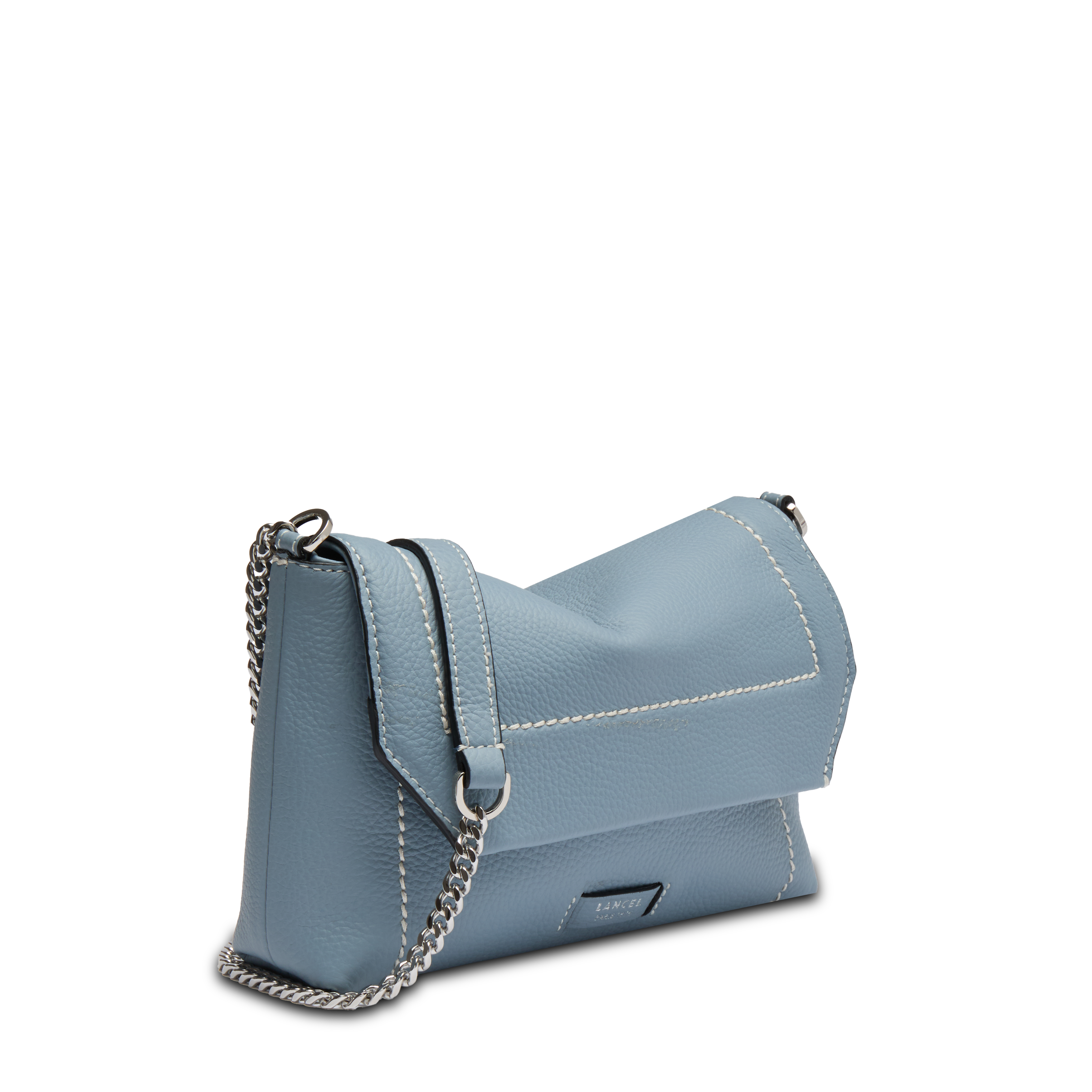 Mini sac rabat ninon soft de lancel en cuir LANCEL Bleu