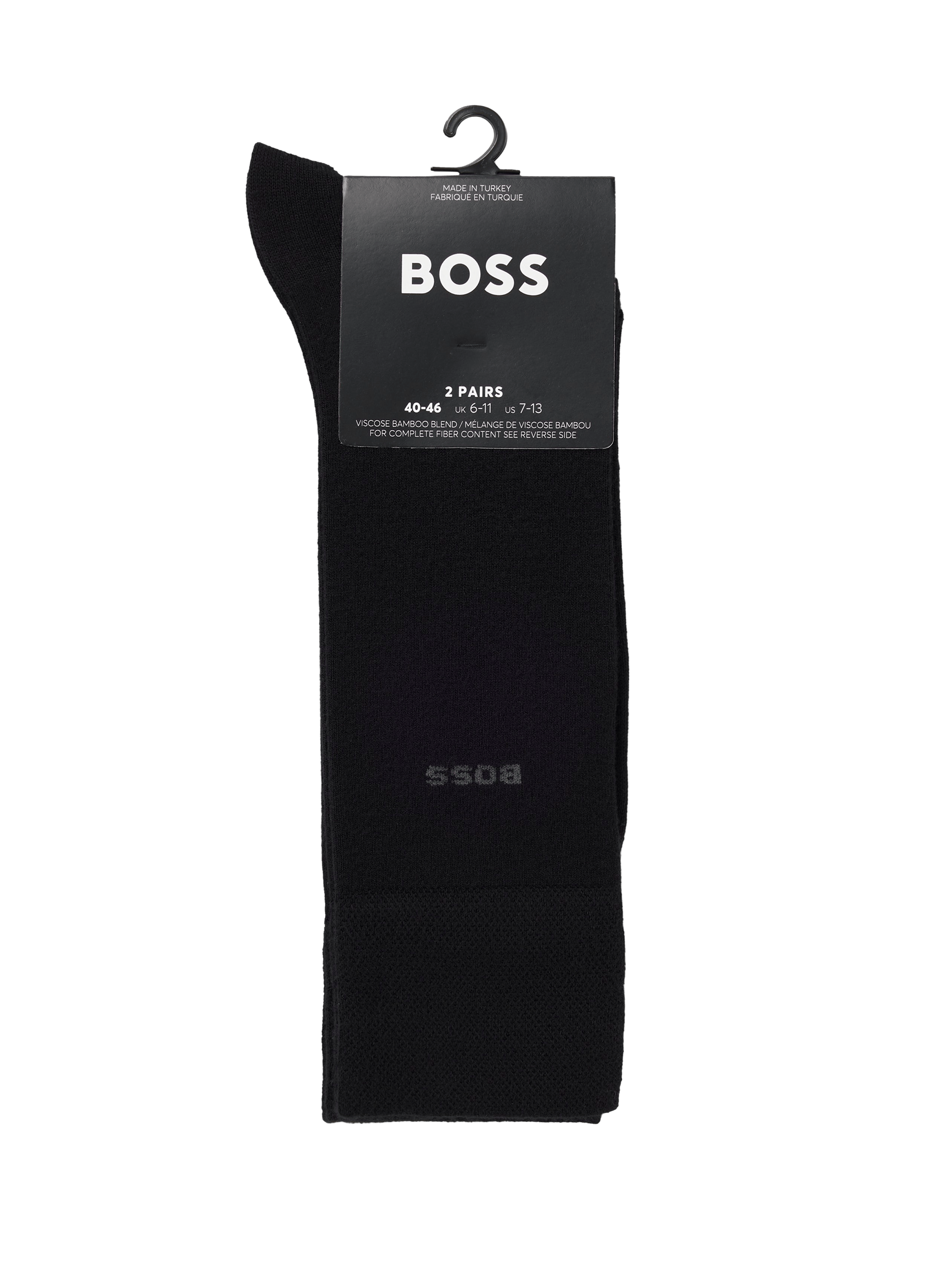 Set of 2 pairs of mid-high socks BOSS Black